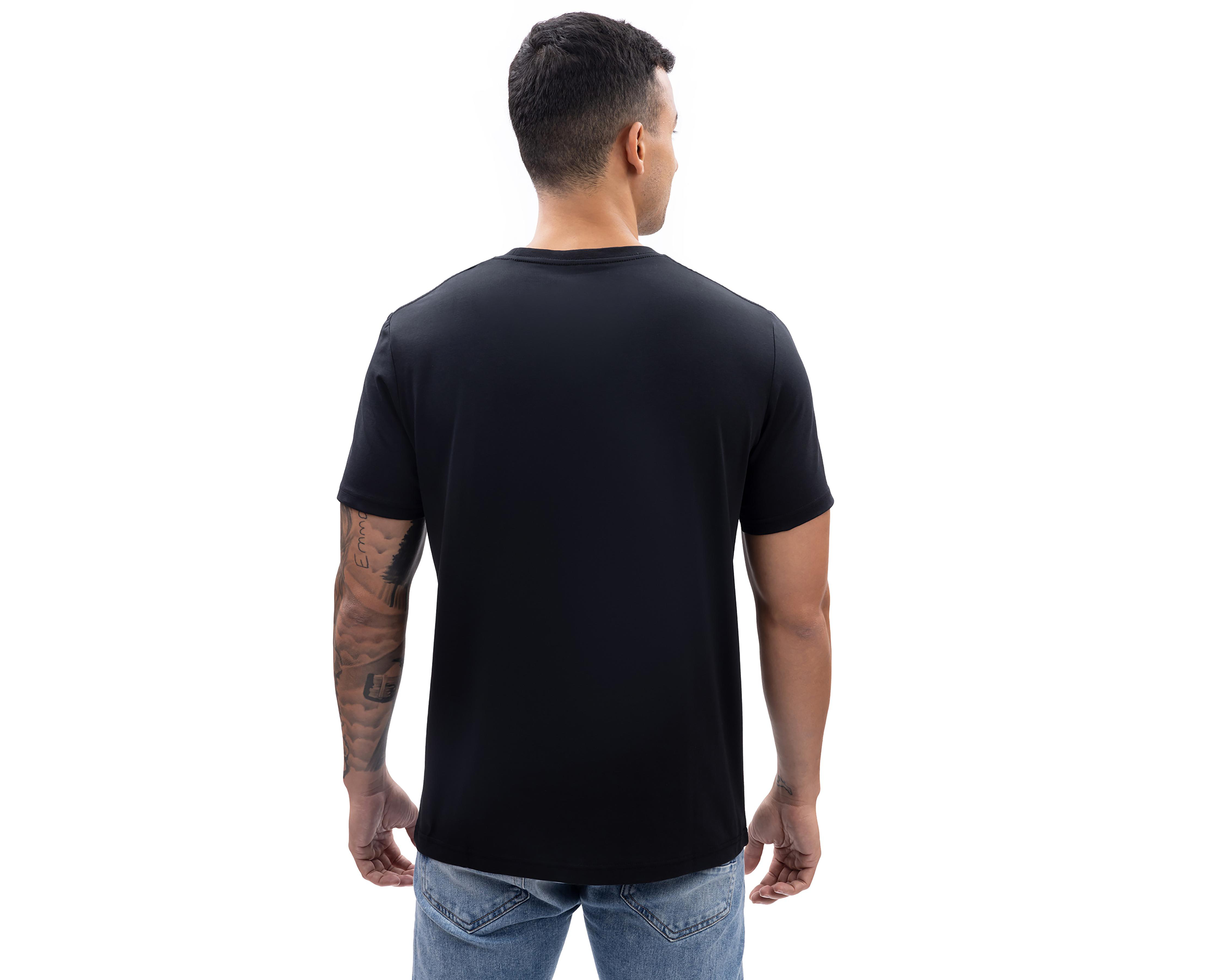 Foto 2 | Playera de Cuello Redondo Negra Nautica Jeans Co para Hombre