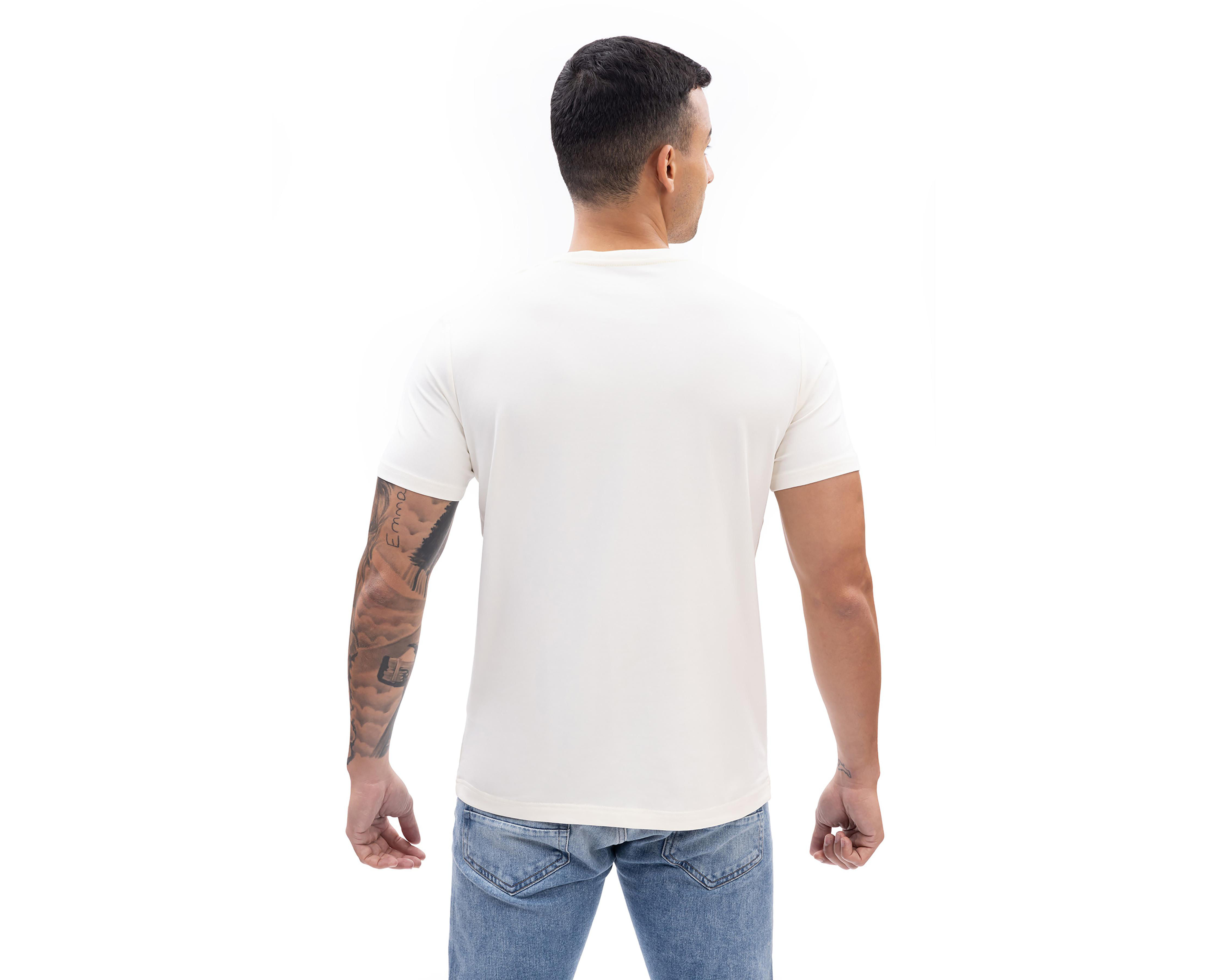 Foto 3 pulgar | Playera de Cuello Redondo Blanca Nautica Jeans Co para Hombre