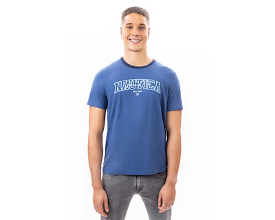 Foto 1 | Playera de Cuello Redondo Azul Nautica Jeans Co para Hombre