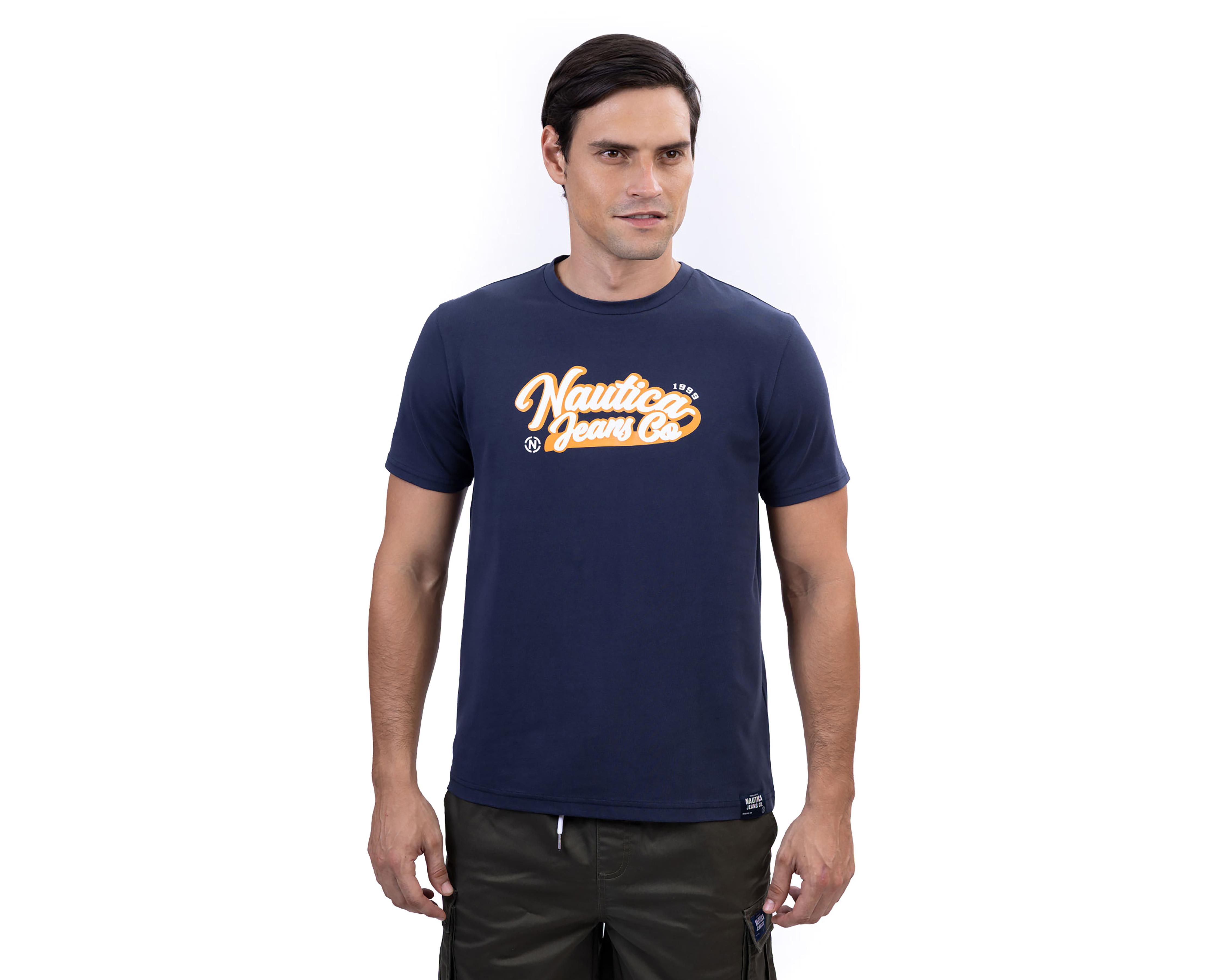 Playera Cuello Redondo Azul Marino Nautica Jeans Co para Hombre