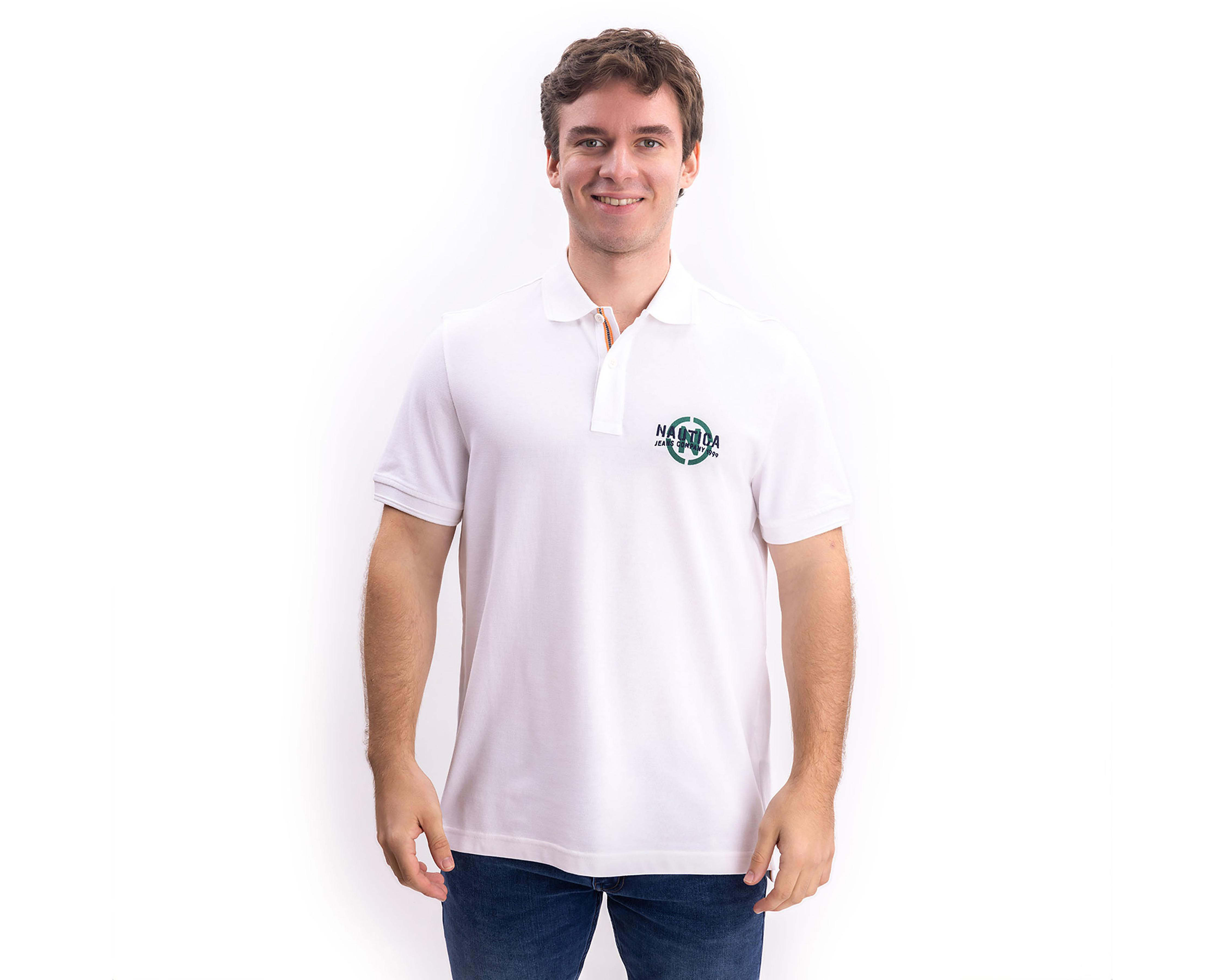 Playera Polo Nautica Jeans Co Blanca para Hombre