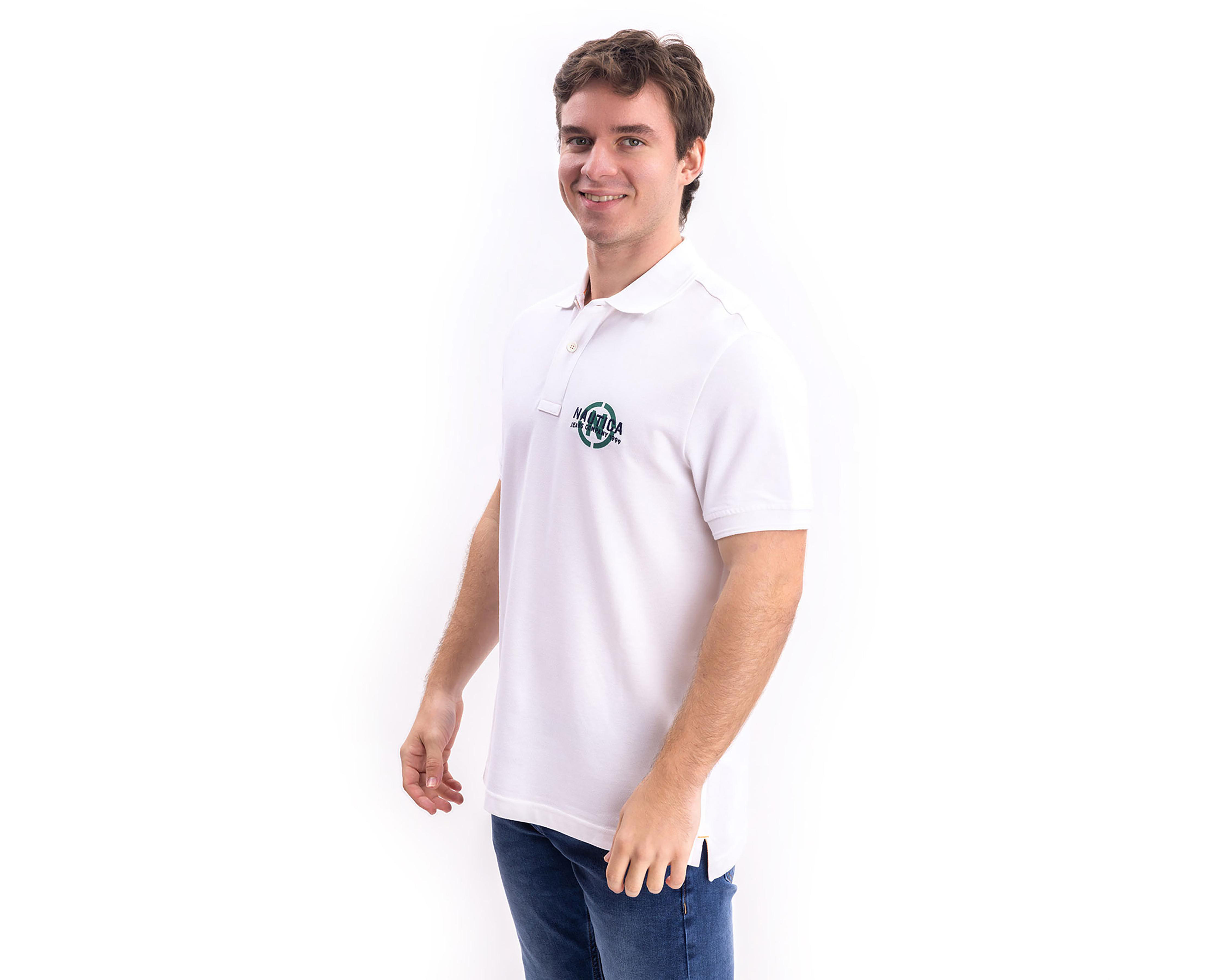 Foto 4 pulgar | Playera Polo Nautica Jeans Co Blanca para Hombre