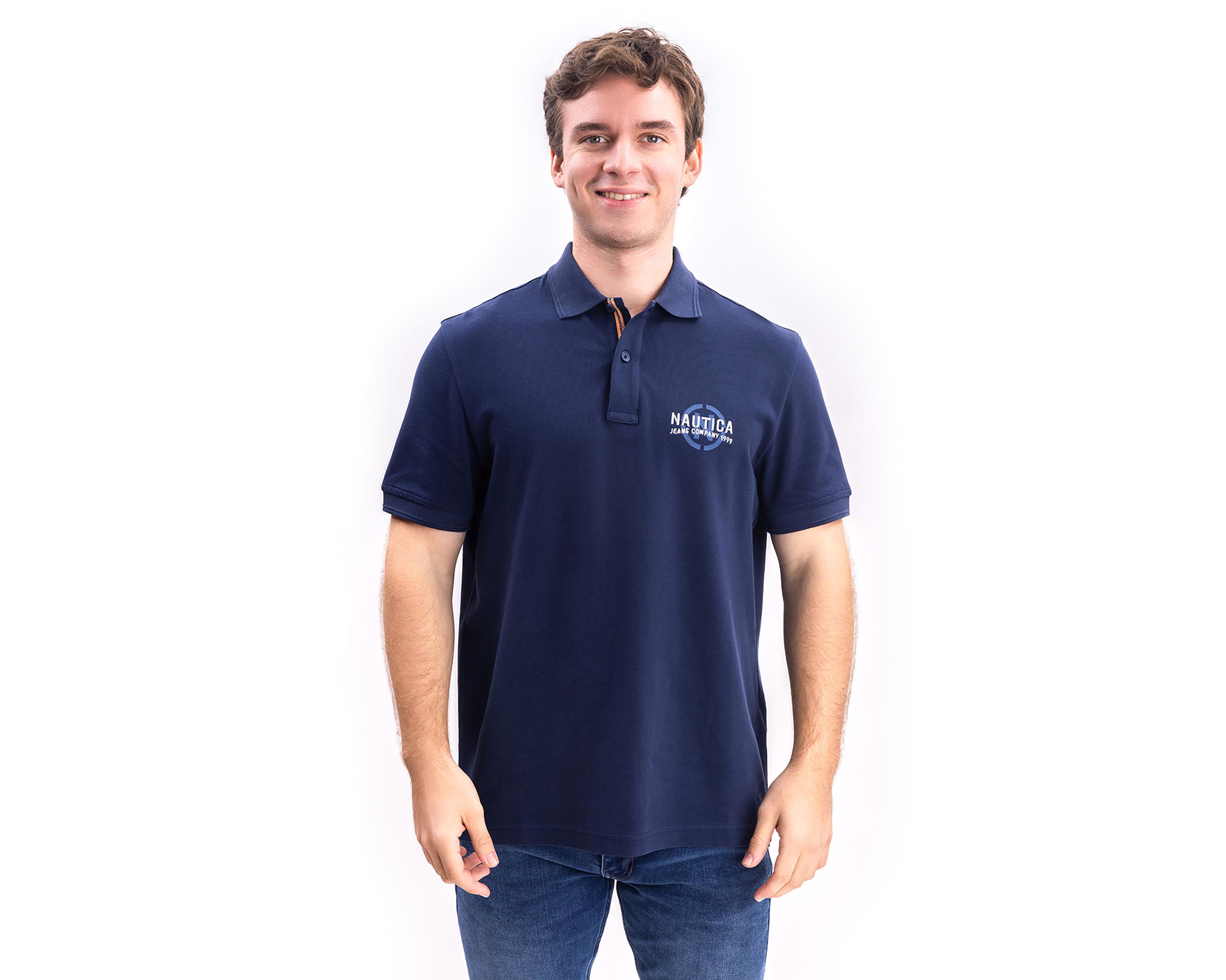 Foto 2 pulgar | Playera Polo Nautica Jeans Co Azul para Hombre