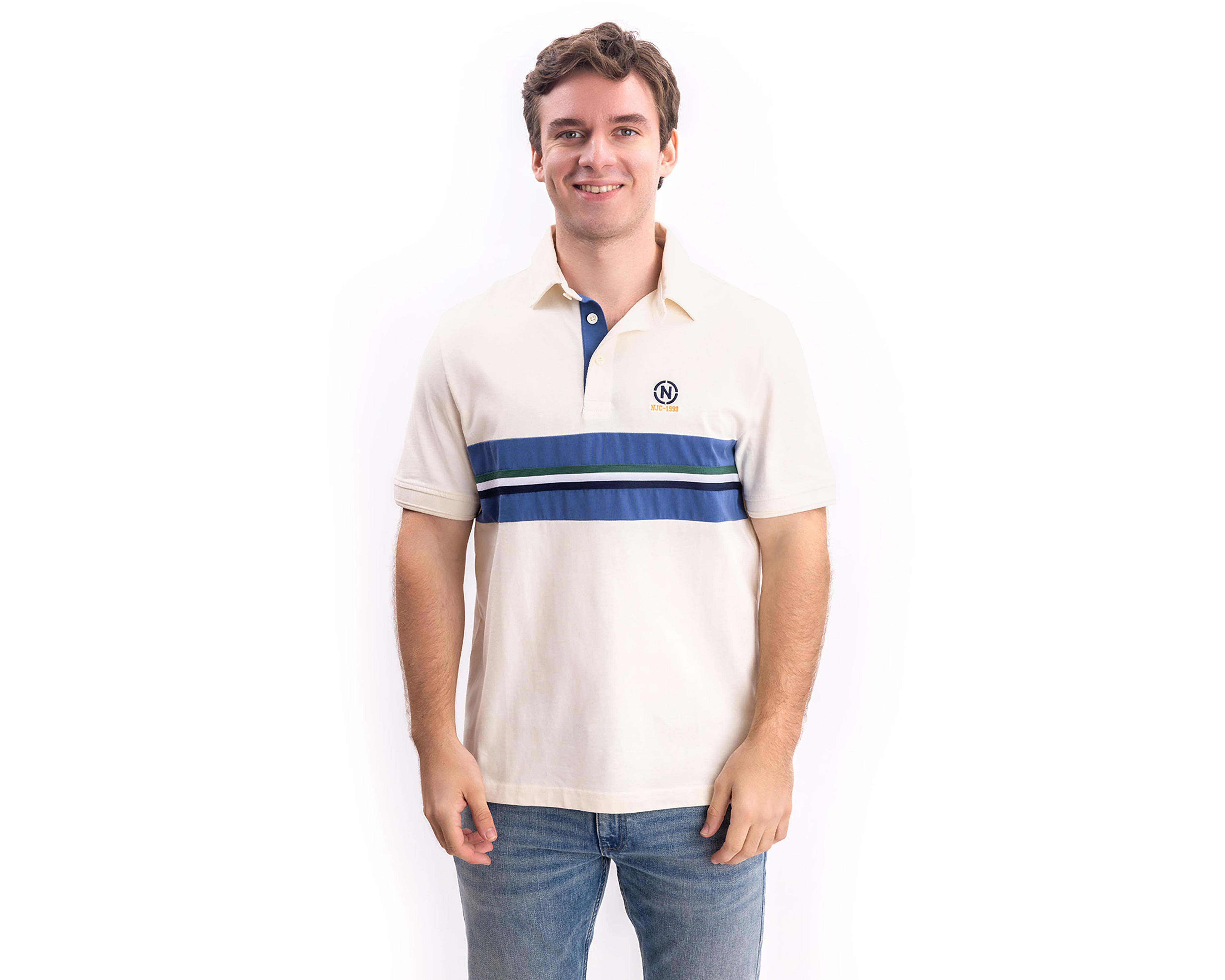 Playera Polo Nautica Jeans Co Blanca para Hombre