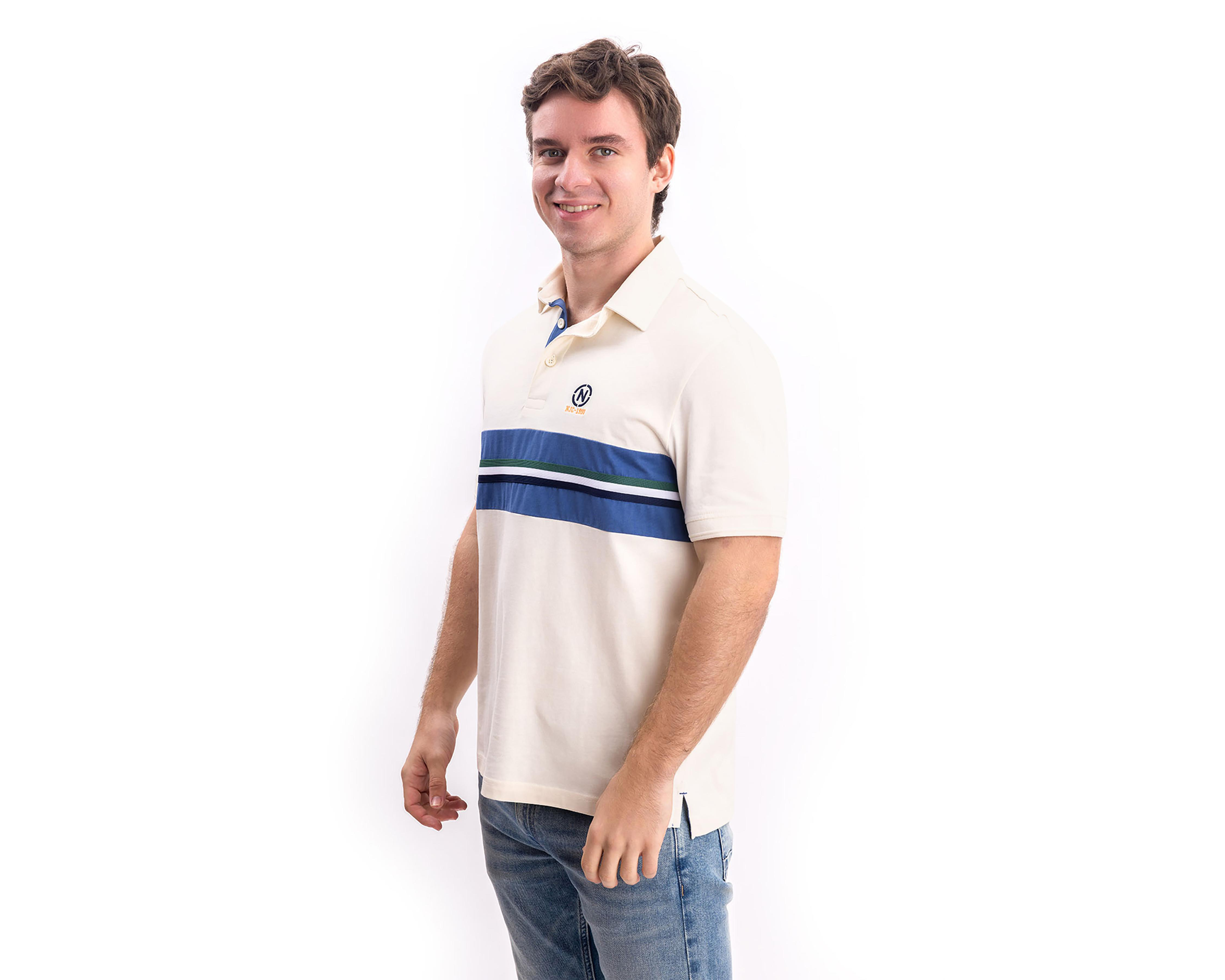 Foto 4 pulgar | Playera Polo Nautica Jeans Co Blanca para Hombre