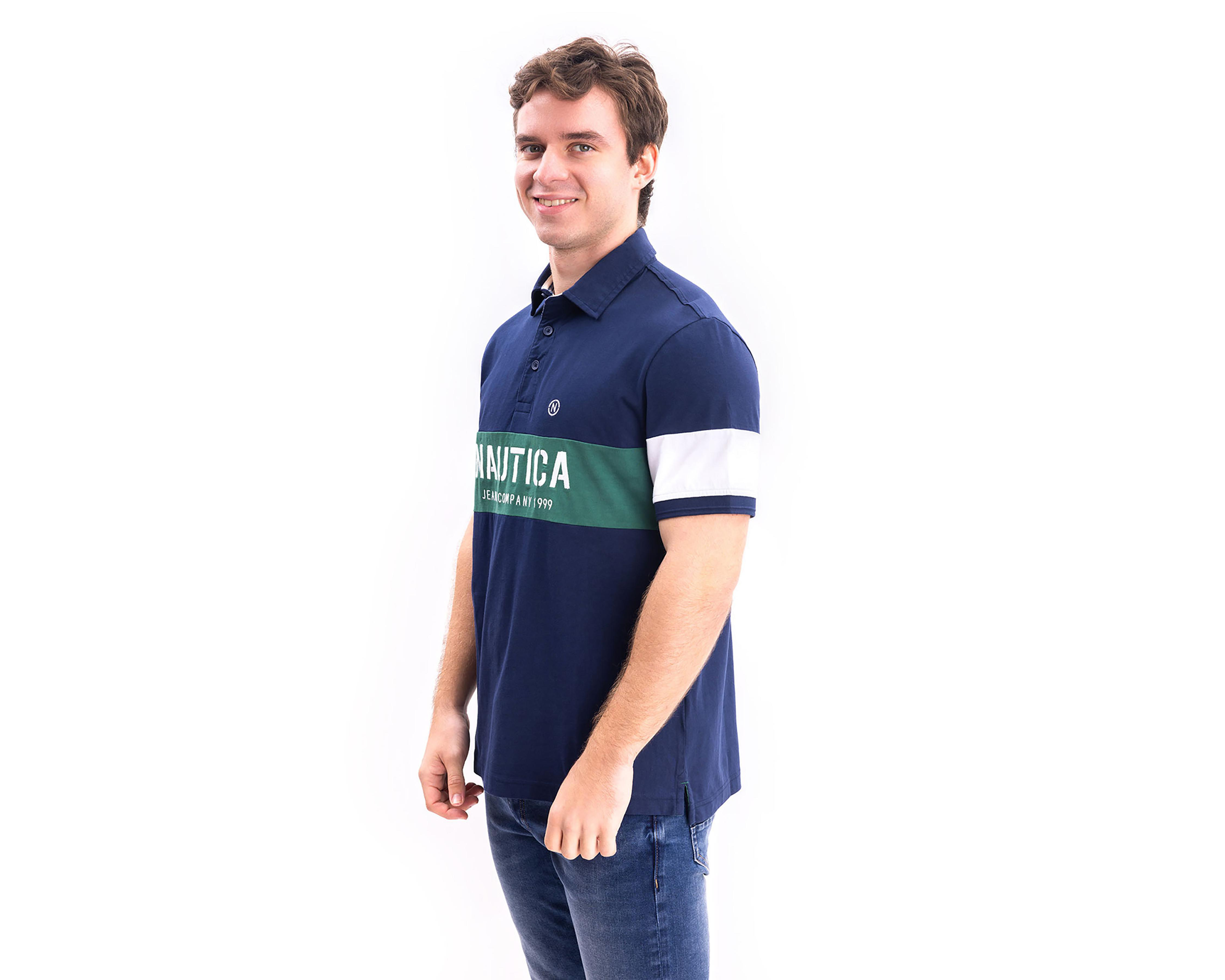 Foto 4 pulgar | Playera Polo Nautica Jeans Co Manga Corta Azul Marino para Hombre