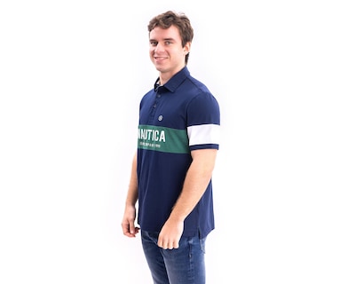 Foto 3 | Playera Polo Nautica Jeans Co Manga Corta Azul Marino para Hombre