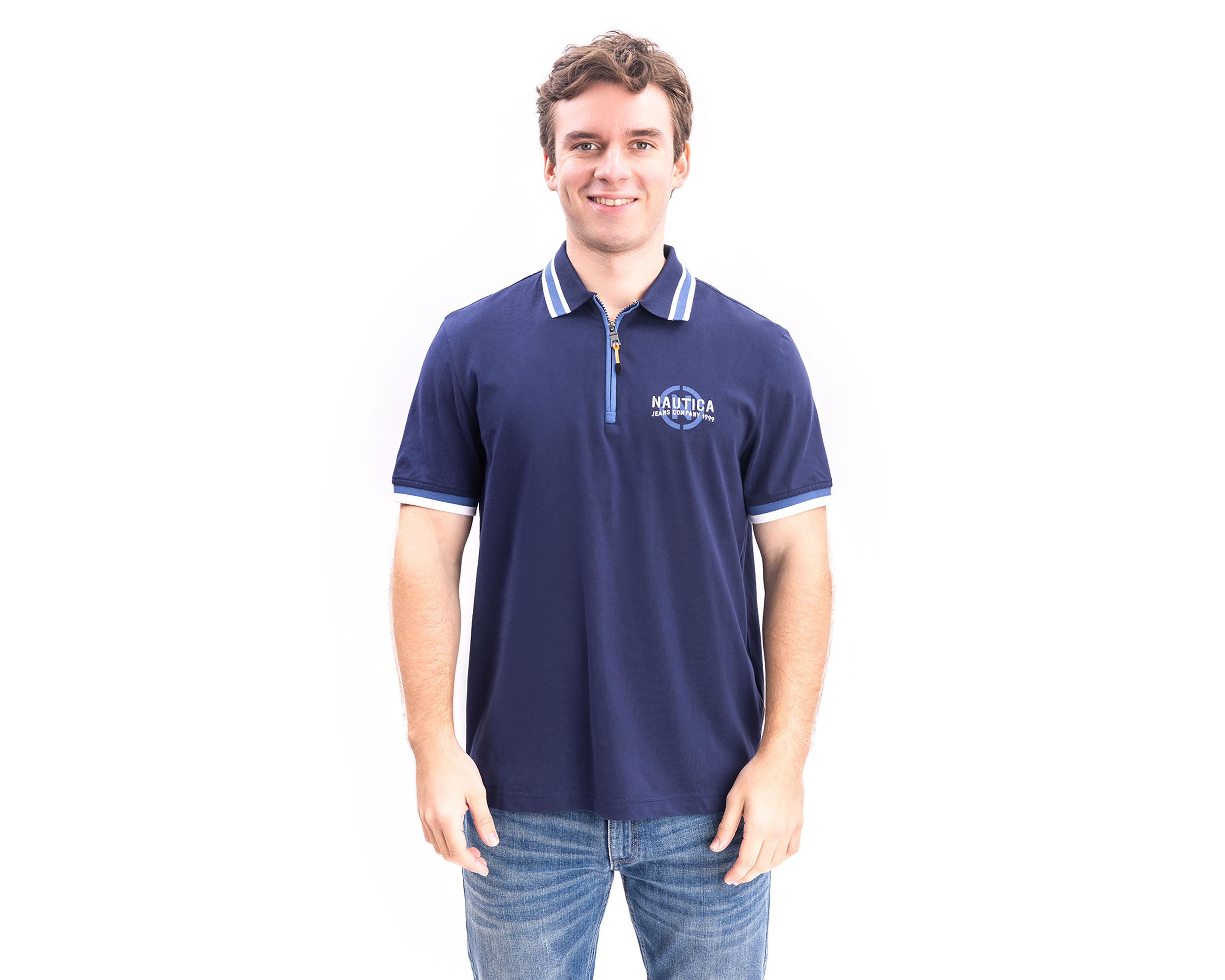 Foto 2 pulgar | Playera Polo Nautica Jeans Co Azul para Hombre