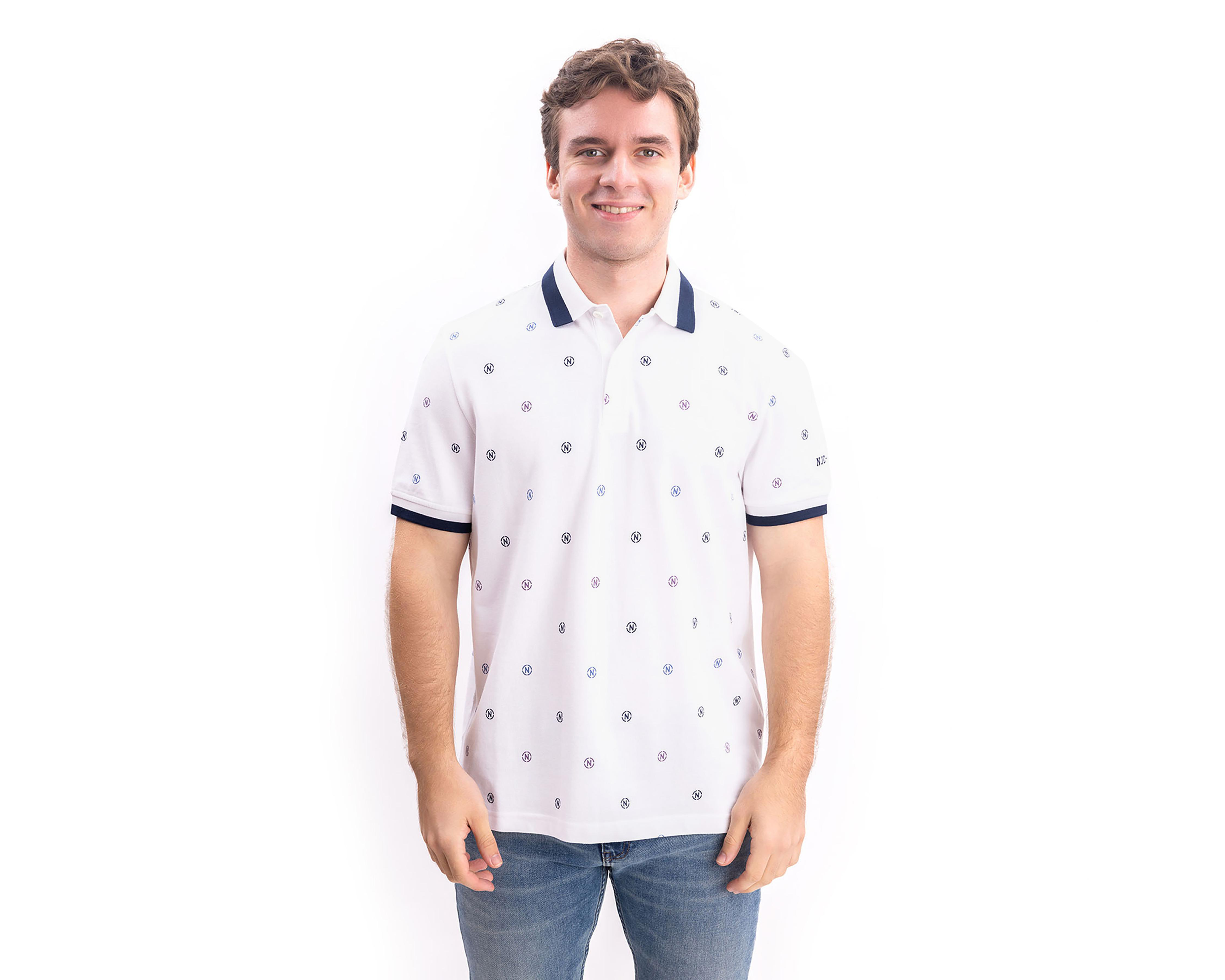 Foto 1 | Playera Polo Nautica Jeans Co Blanca para Hombre
