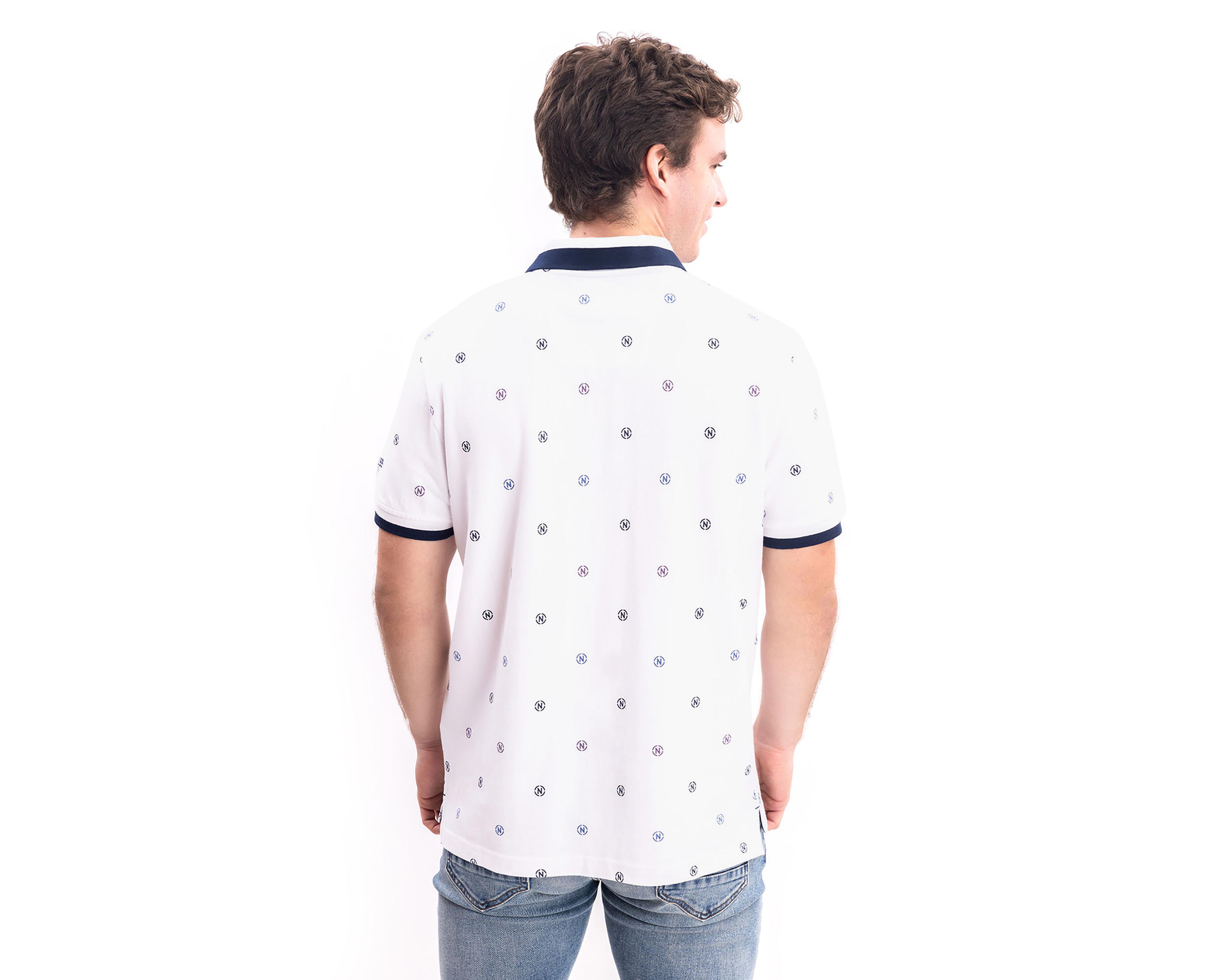 Foto 2 | Playera Polo Nautica Jeans Co Blanca para Hombre