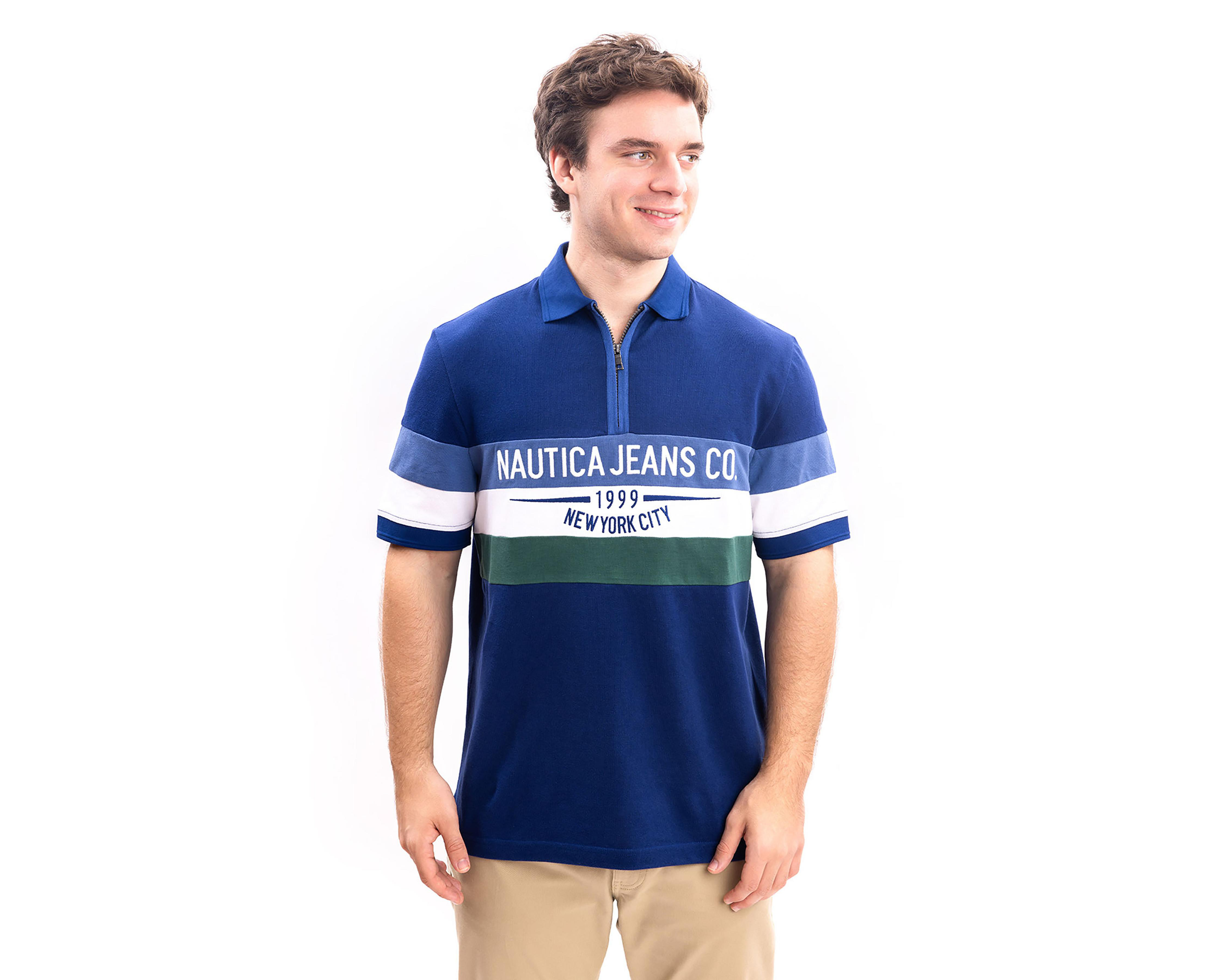 Foto 2 pulgar | Playera Polo Nautica Jeans Co Azul para Hombre