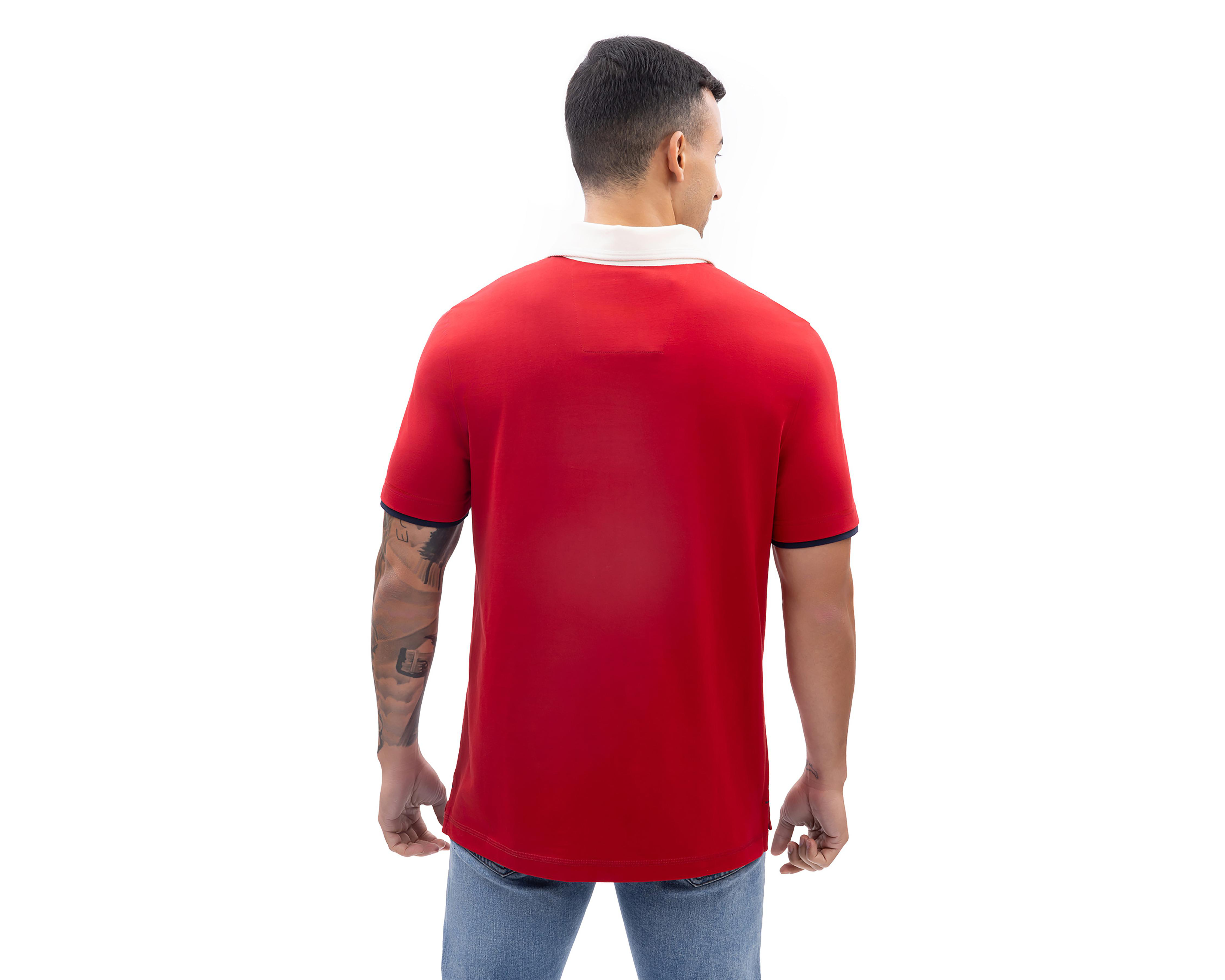 Foto 3 | Playera Polo Nautica Jeans Co Roja para Hombre