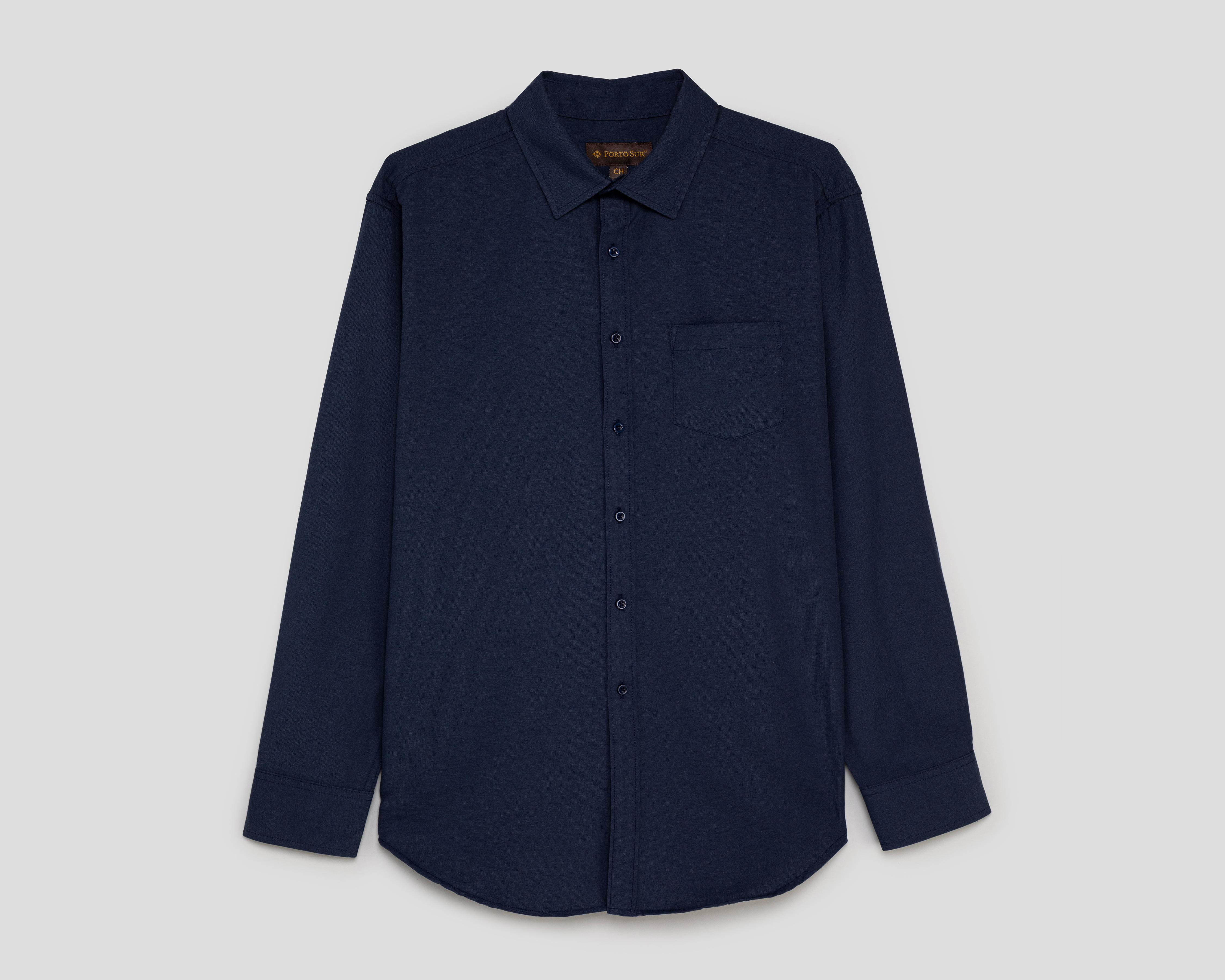 Camisa Casual Regular Porto Sur Lisa para Hombre