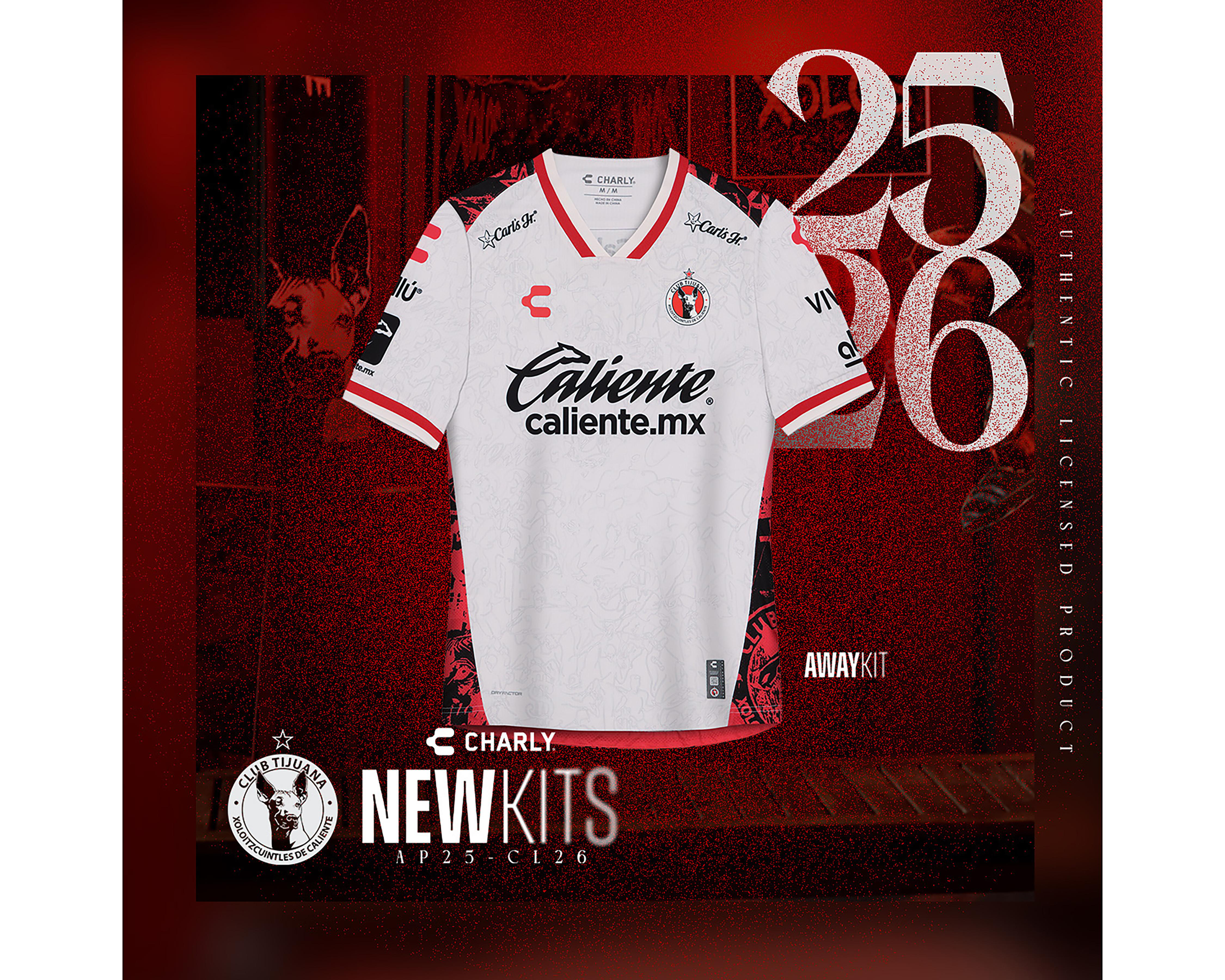 Foto 5 pulgar | Jersey Charly Xolos de Tijuana Visitante 25/26 para Hombre