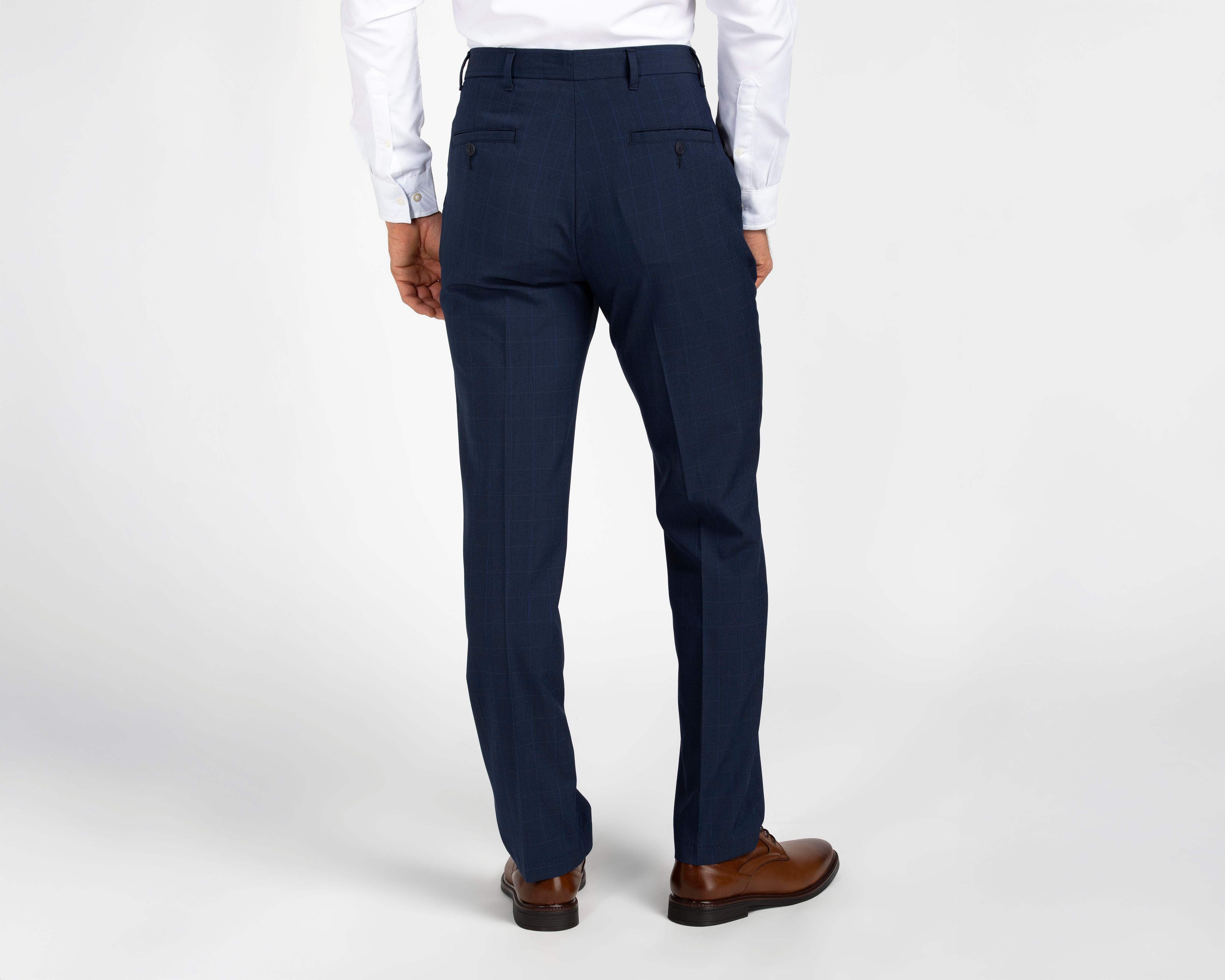 Foto 3 pulgar | Pantalón de Vestir Wall Street Azul para Hombre