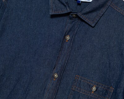 Foto 3 | Camisa Casual de Algodón Refill Regular Azul para Hombre