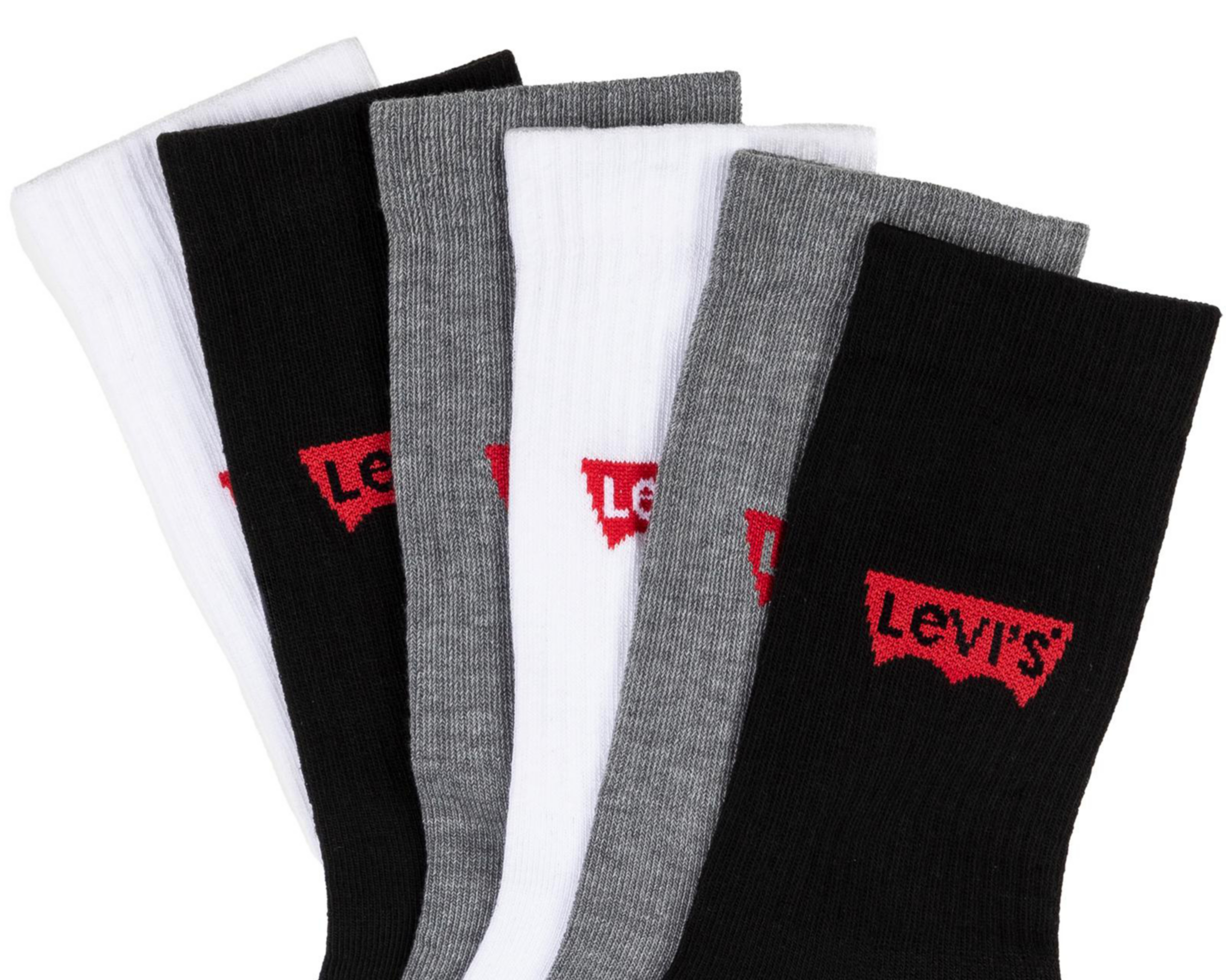 Foto 3 pulgar | Calcetas Largas Deportivas Levi's para Hombre 6 Pares