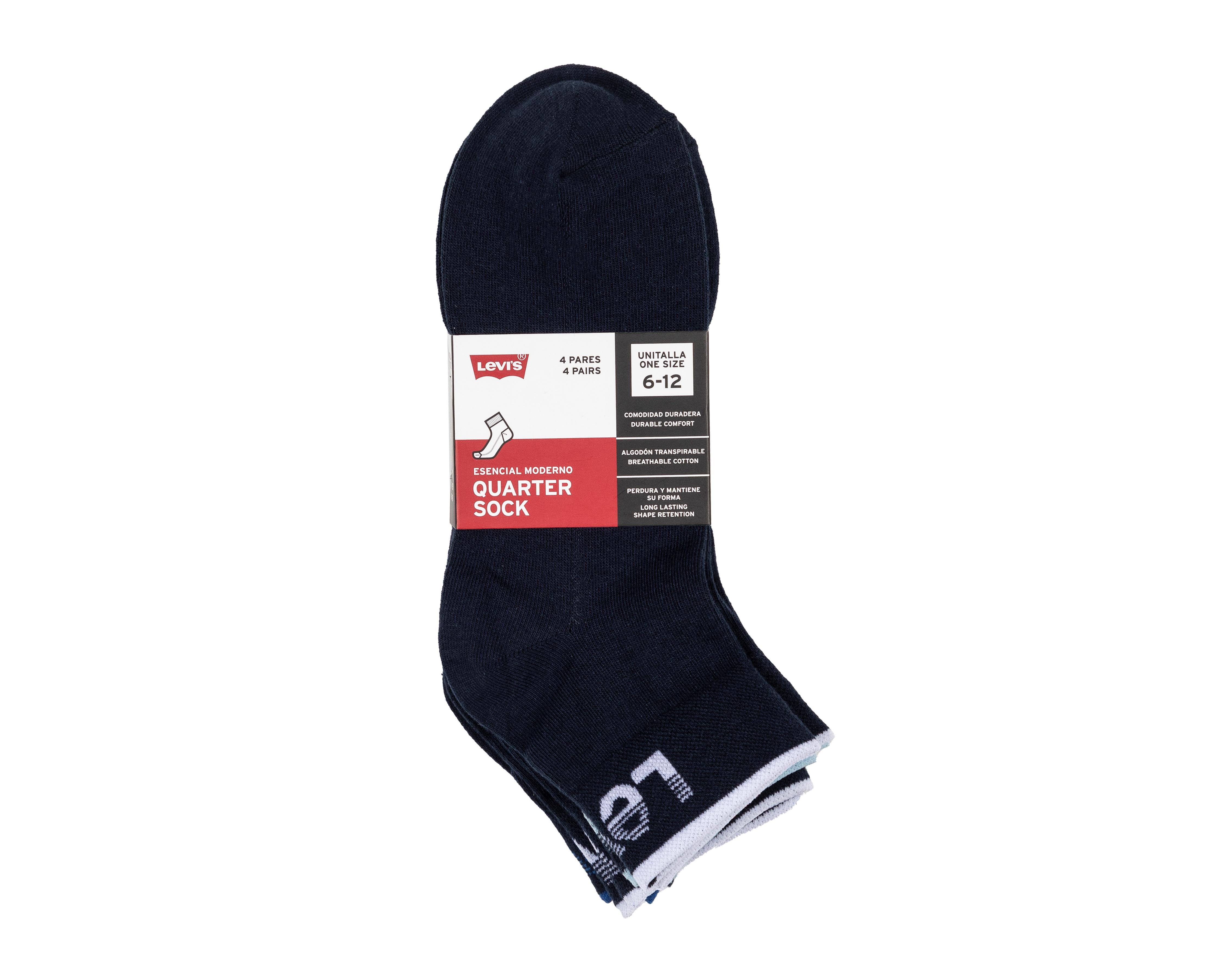 Foto 3 | Calcetas Deportivas Levi's para Hombre 4 Pares