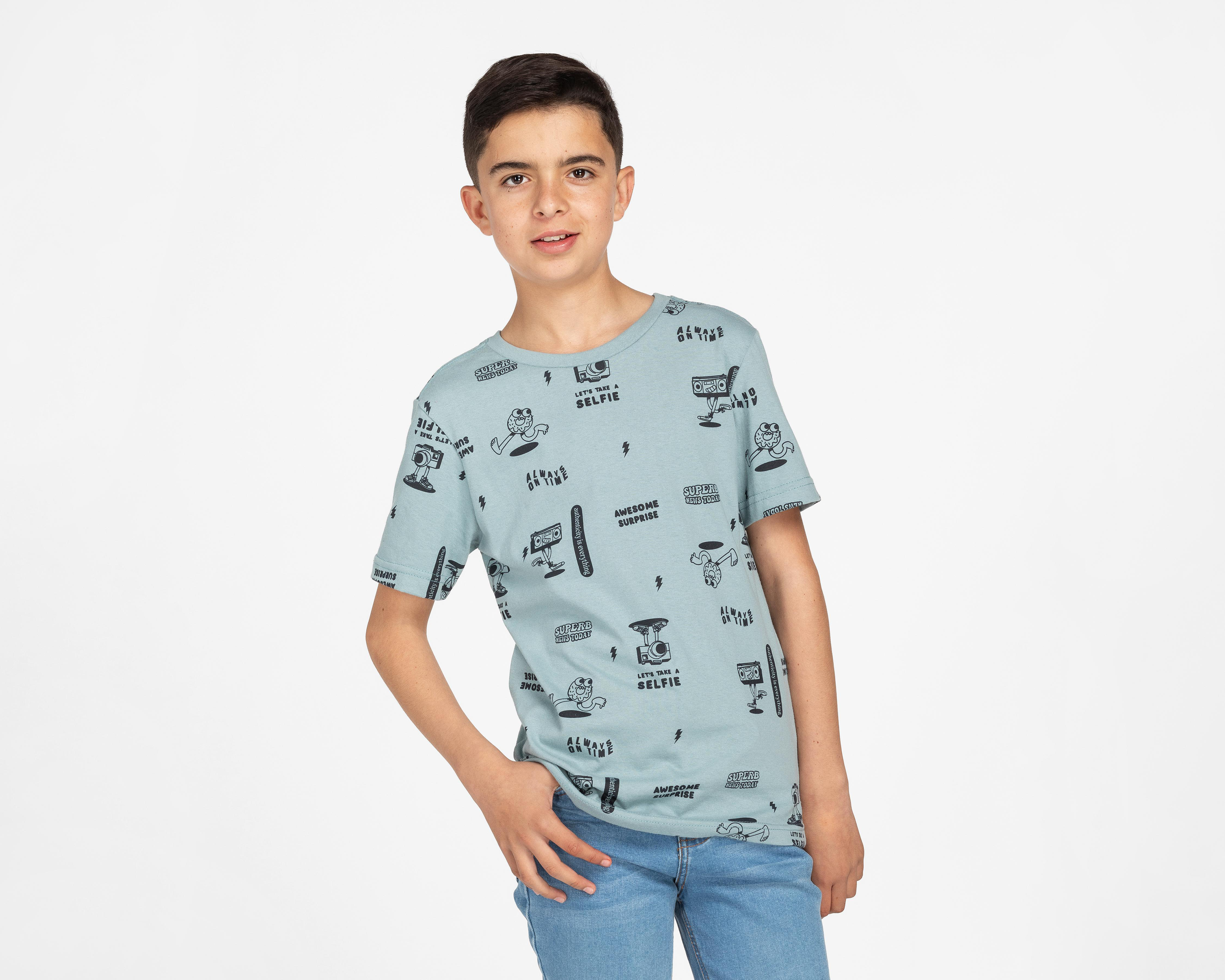 Playera Refill Estampada Juvenil