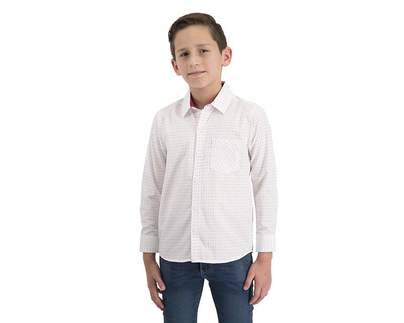 camisa blanca de vestir para niño