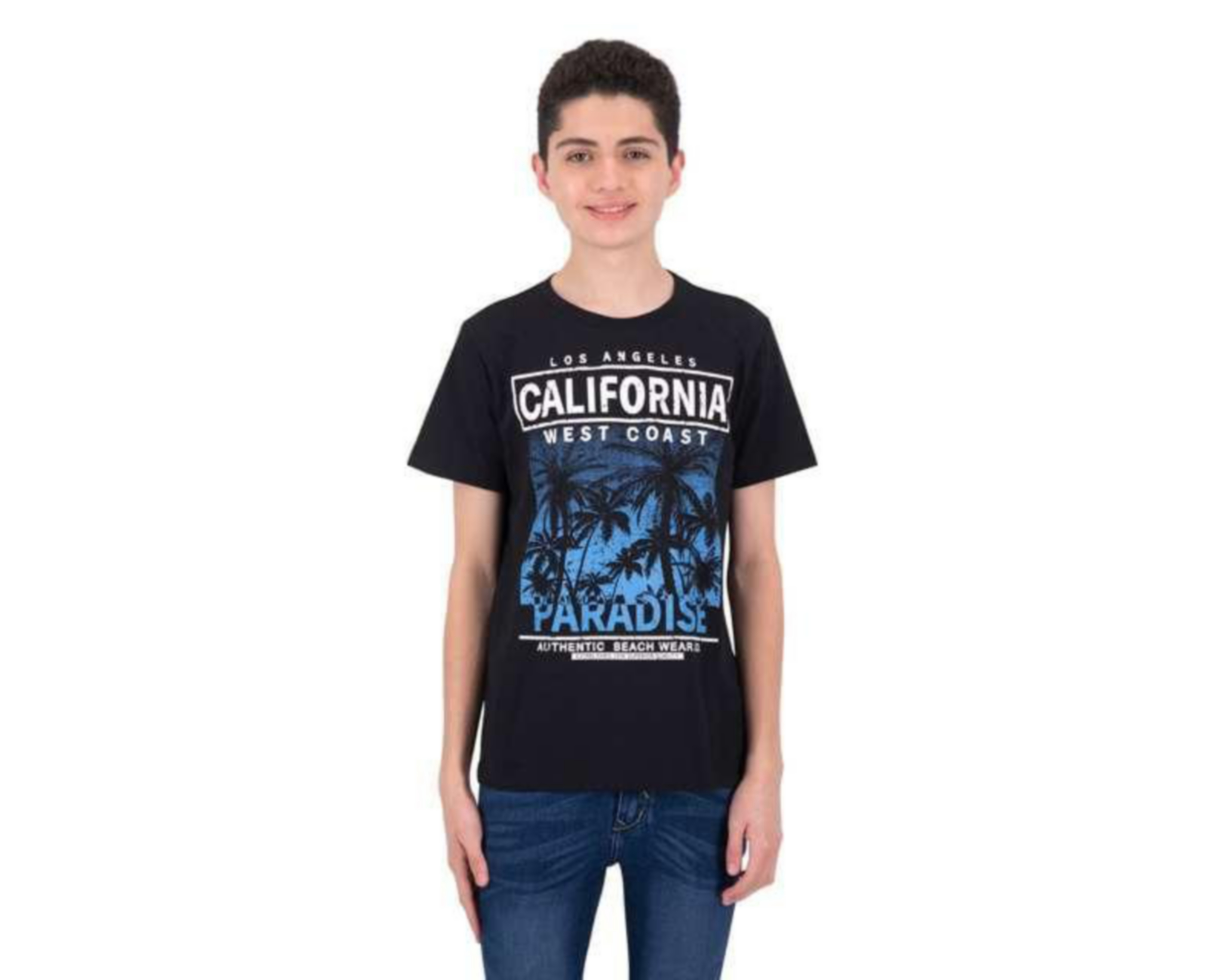 Foto 1 | Playera Negra Juvenil marca Rio Beach