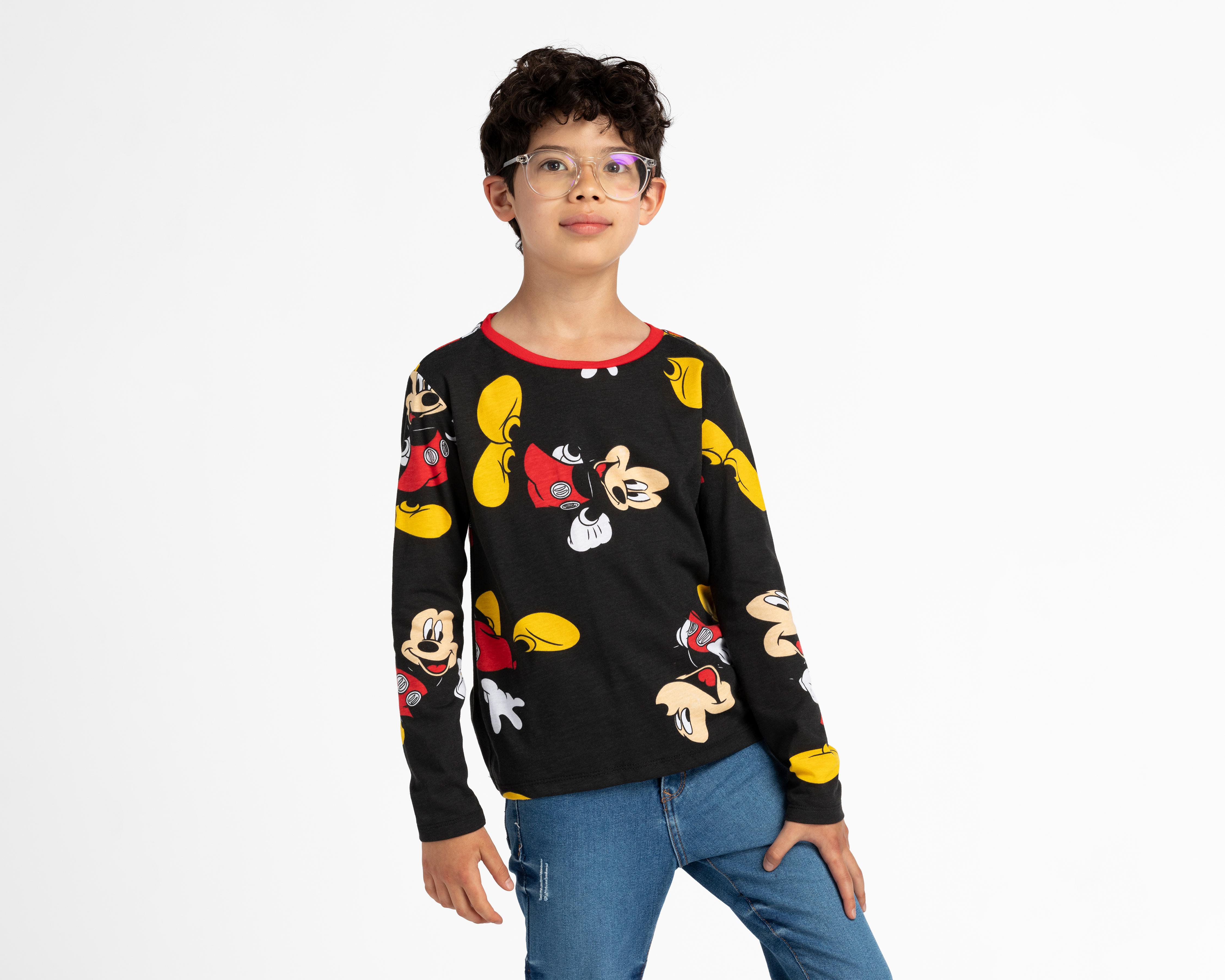 Foto 2 pulgar | Playera Disney Mickey Mouse Estampada para Niño