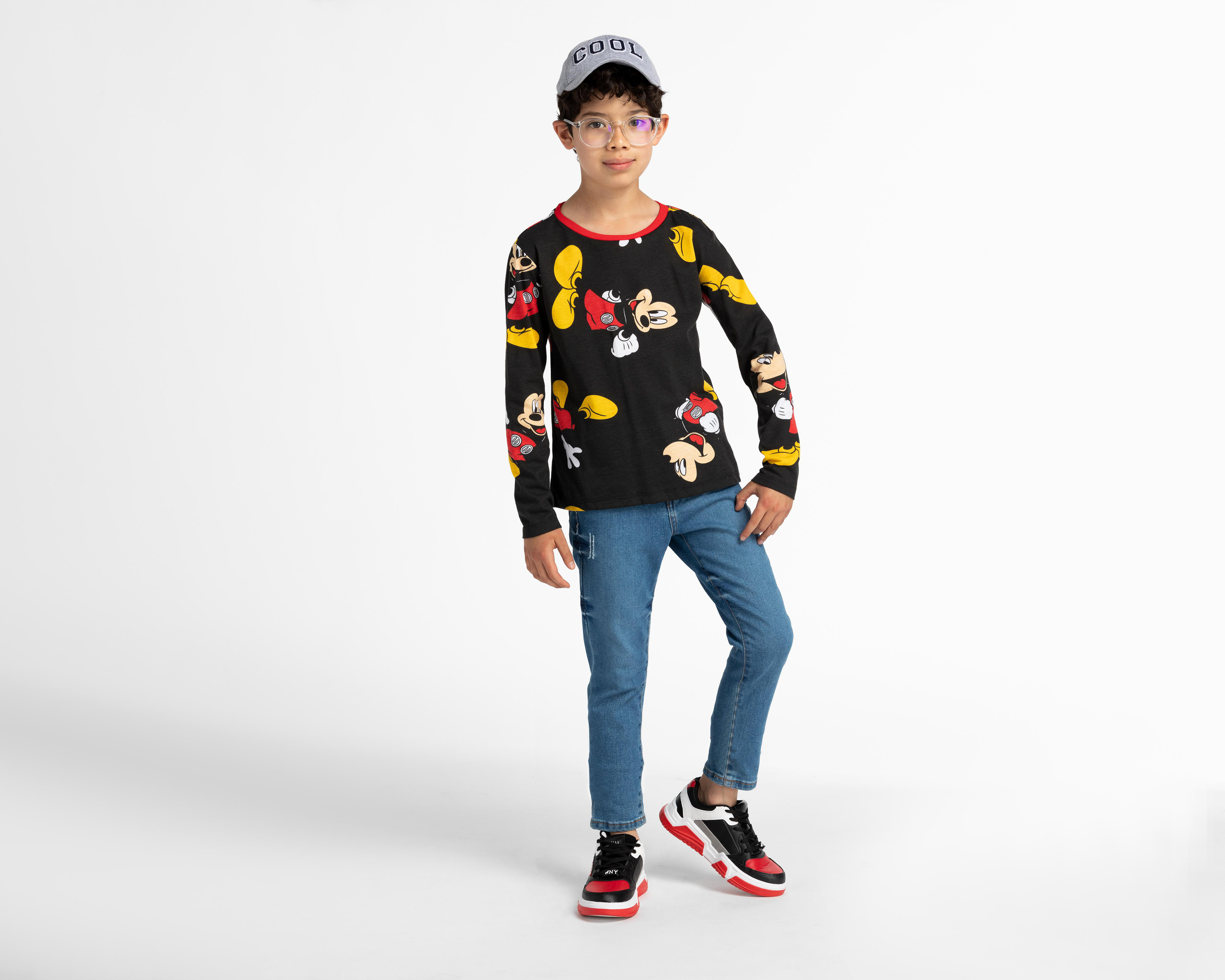 Foto 4 pulgar | Playera Disney Mickey Mouse Estampada para Niño