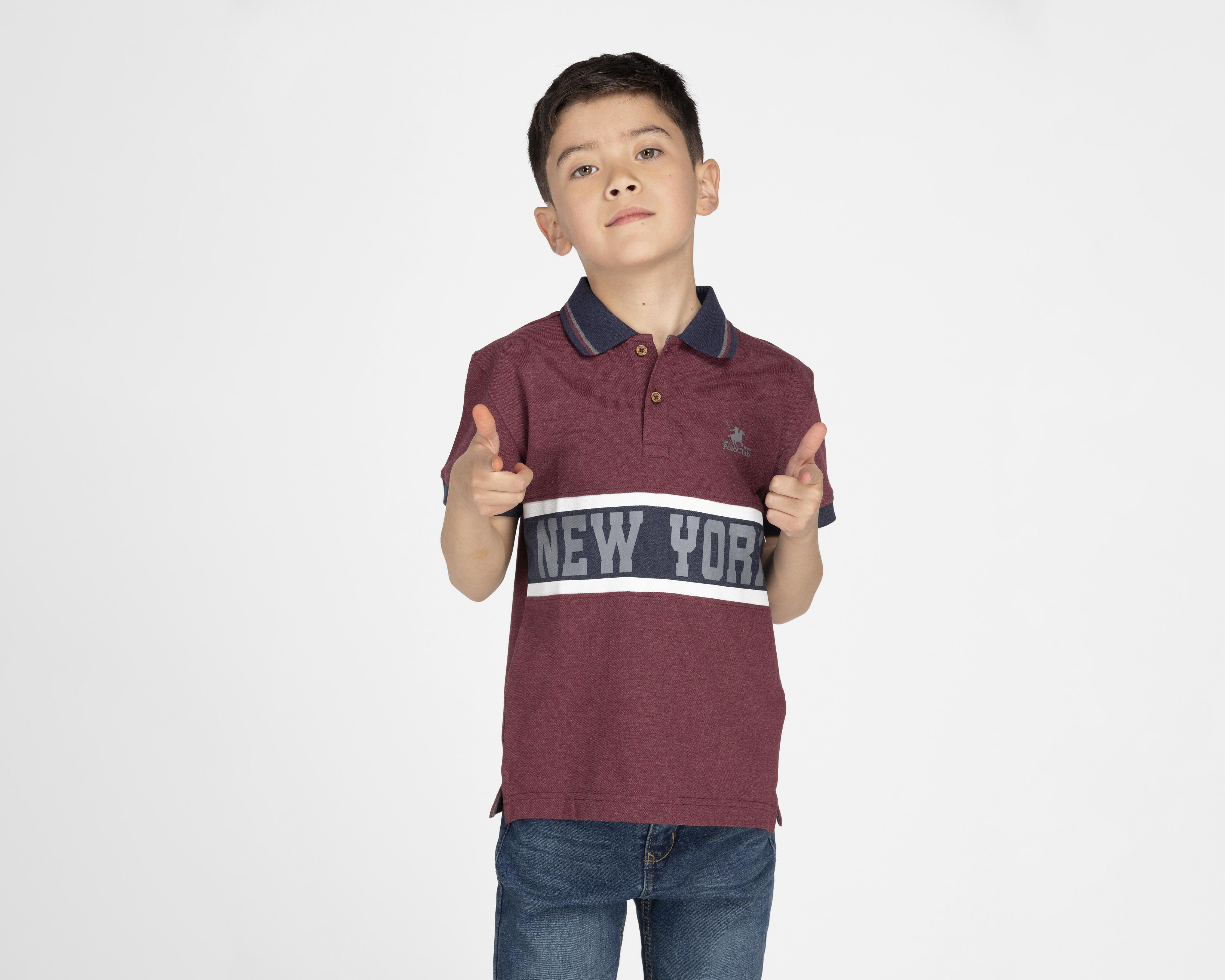 Foto 1 | Playera York Team Polo Club Estampada para Niño