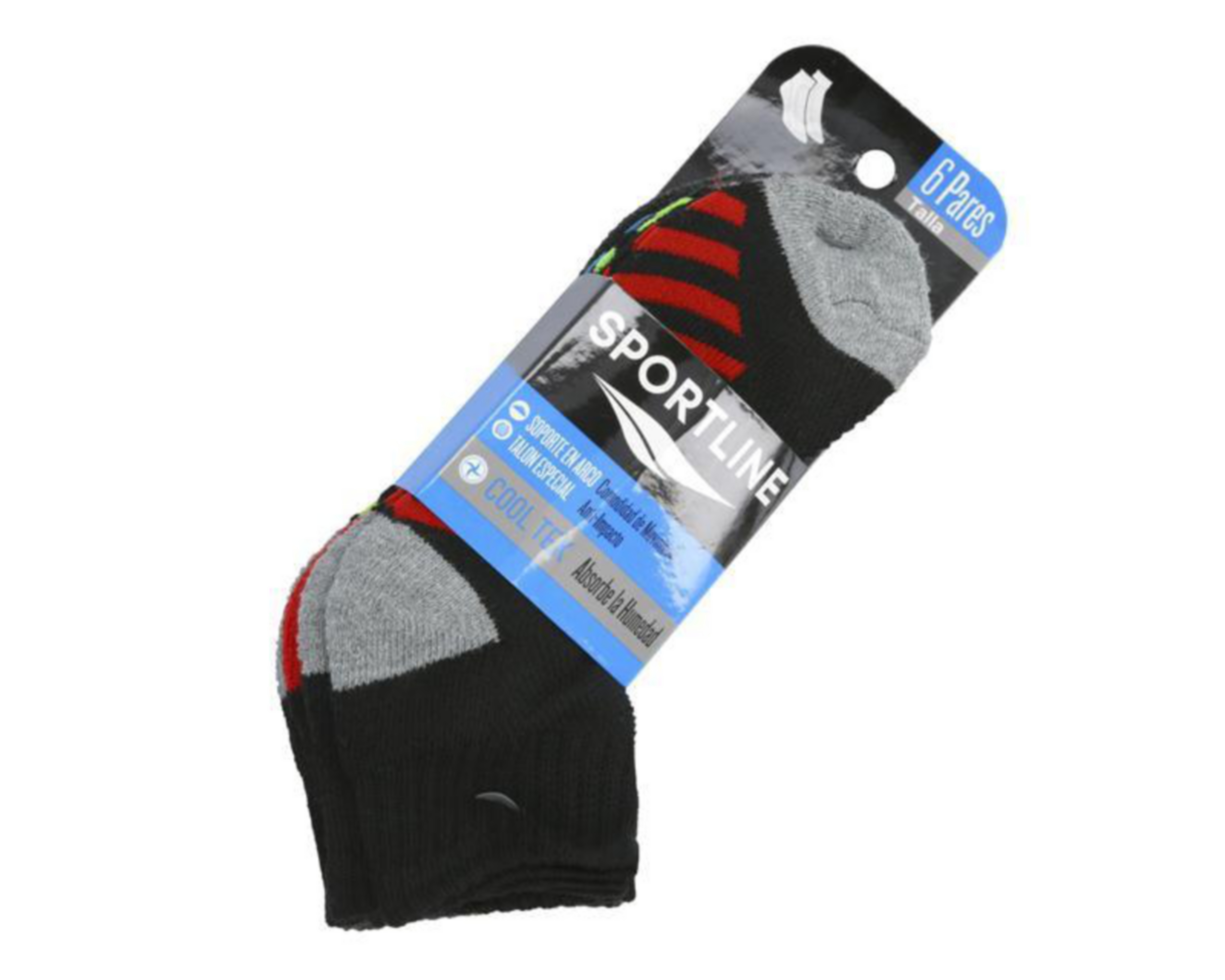 Foto 4 pulgar | Calcetas Deportivas Sportline para Niño 6 Pares