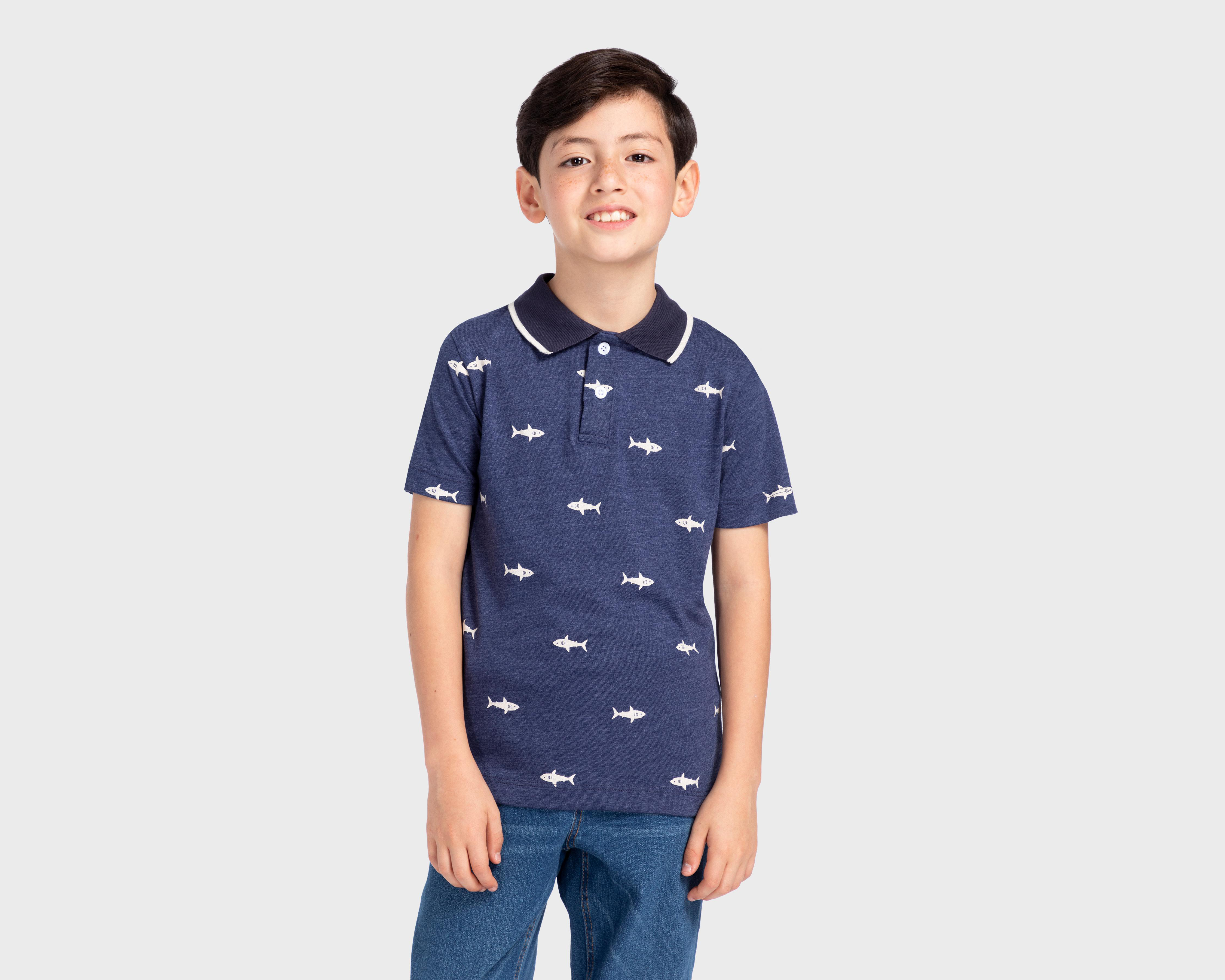 Foto 2 pulgar | Playera Refill Print de Tiburones para Niño