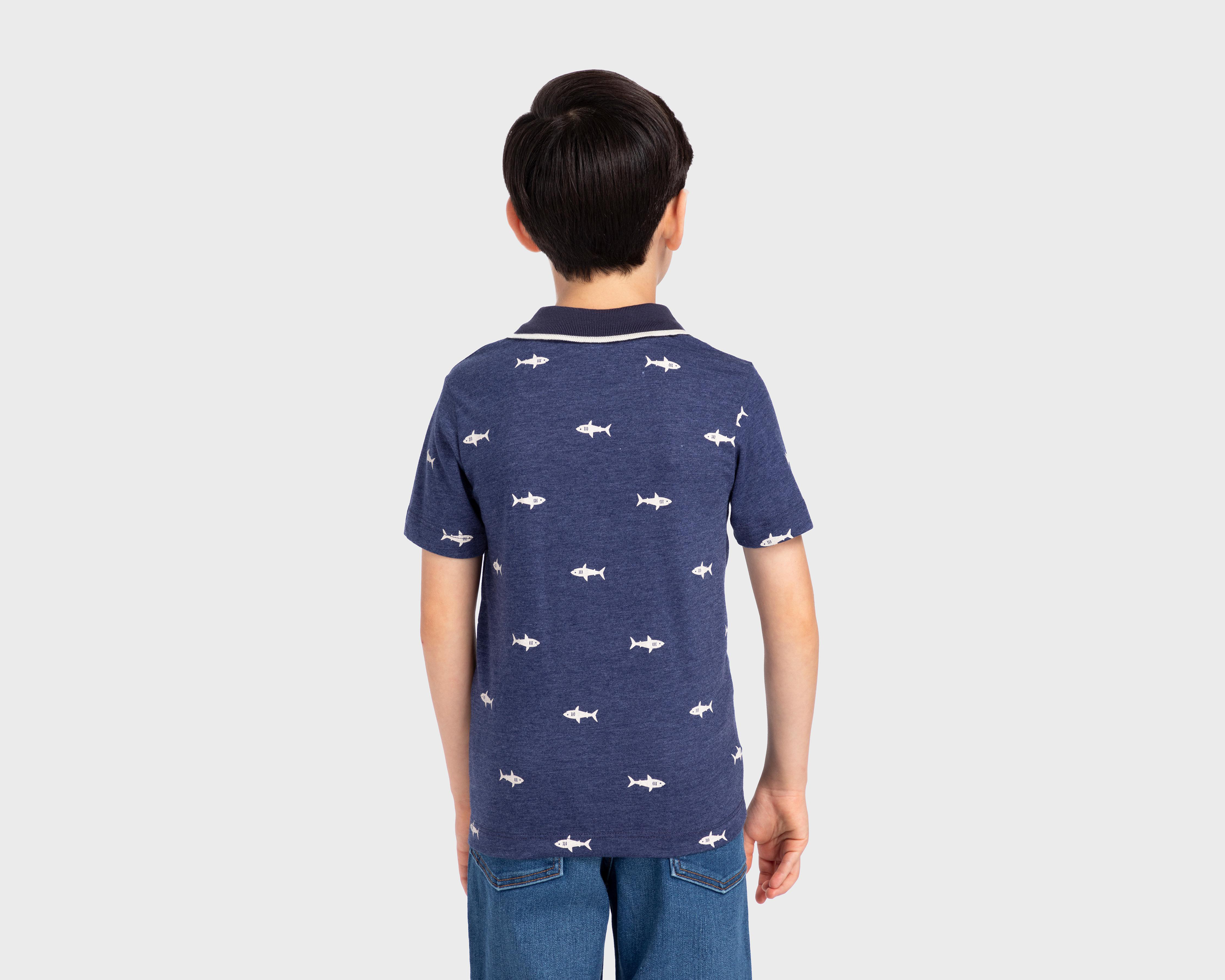Foto 4 pulgar | Playera Refill Print de Tiburones para Niño