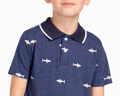 Foto 4 | Playera Refill Print de Tiburones para Niño