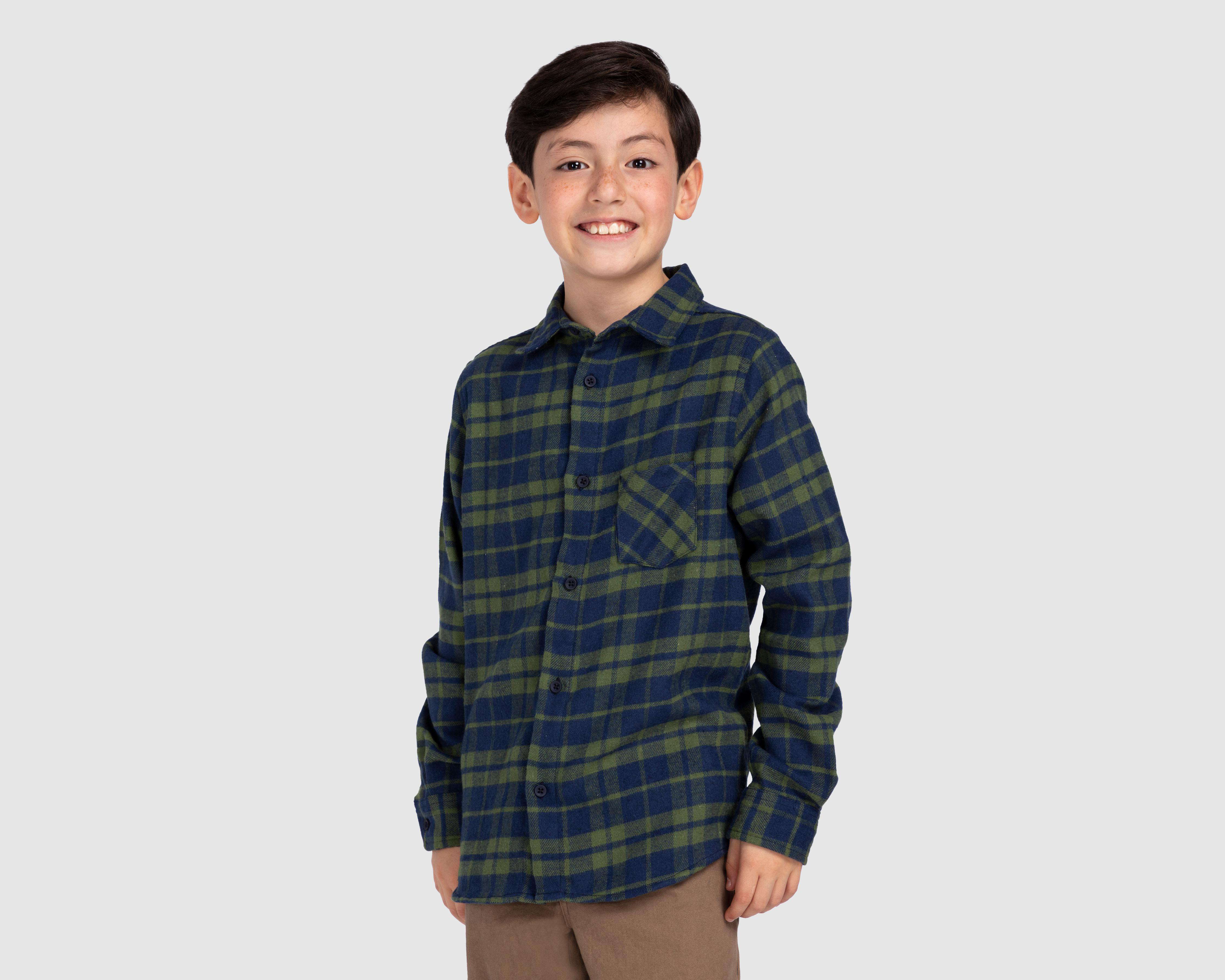 Camisa Neo*City Manga Larga a Cuadros para Niño