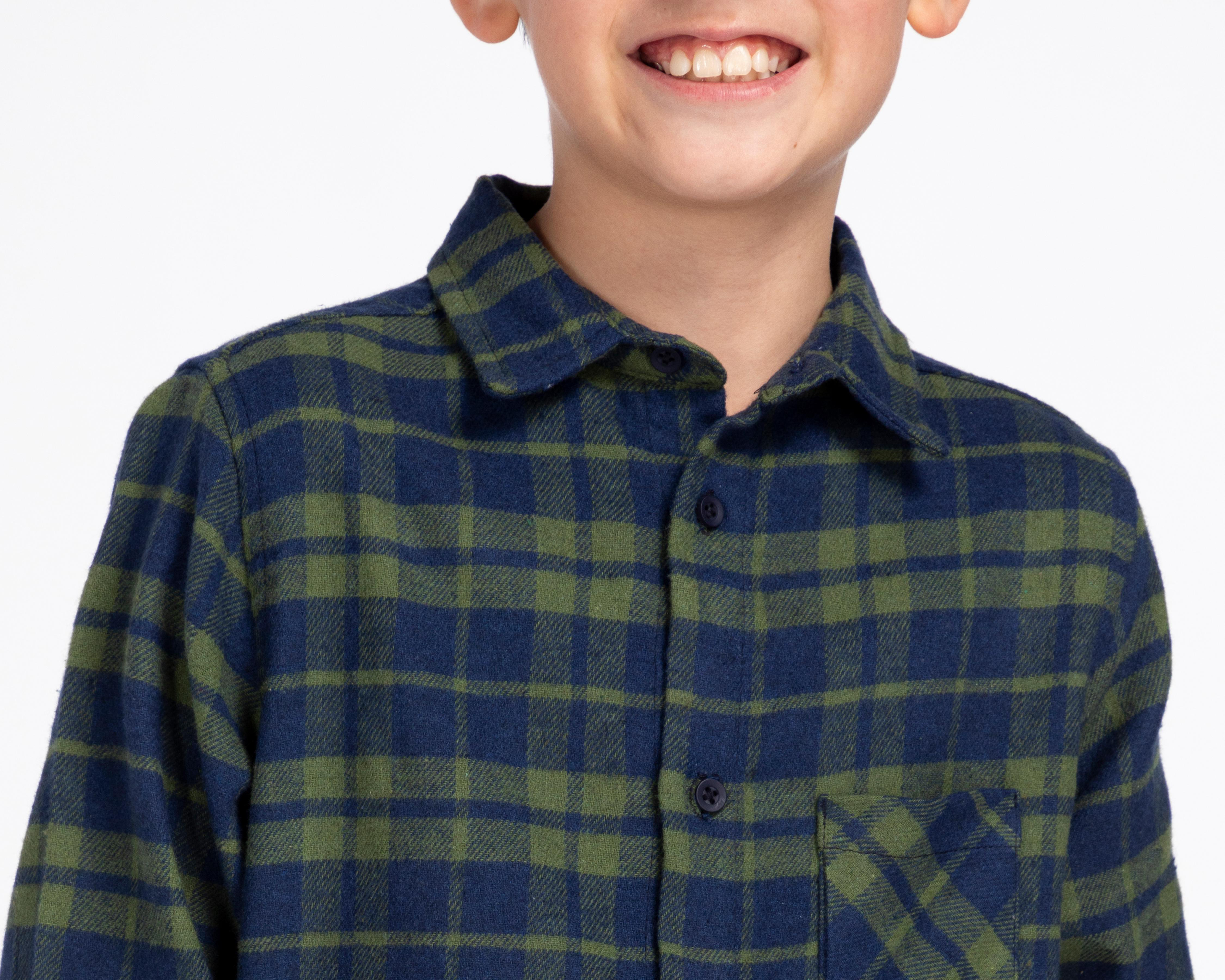 Foto 4 | Camisa Neo*City Manga Larga a Cuadros para Niño