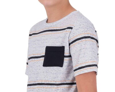 Foto 3 | Playera Cuello Redondo Gris marca Refill Juvenil