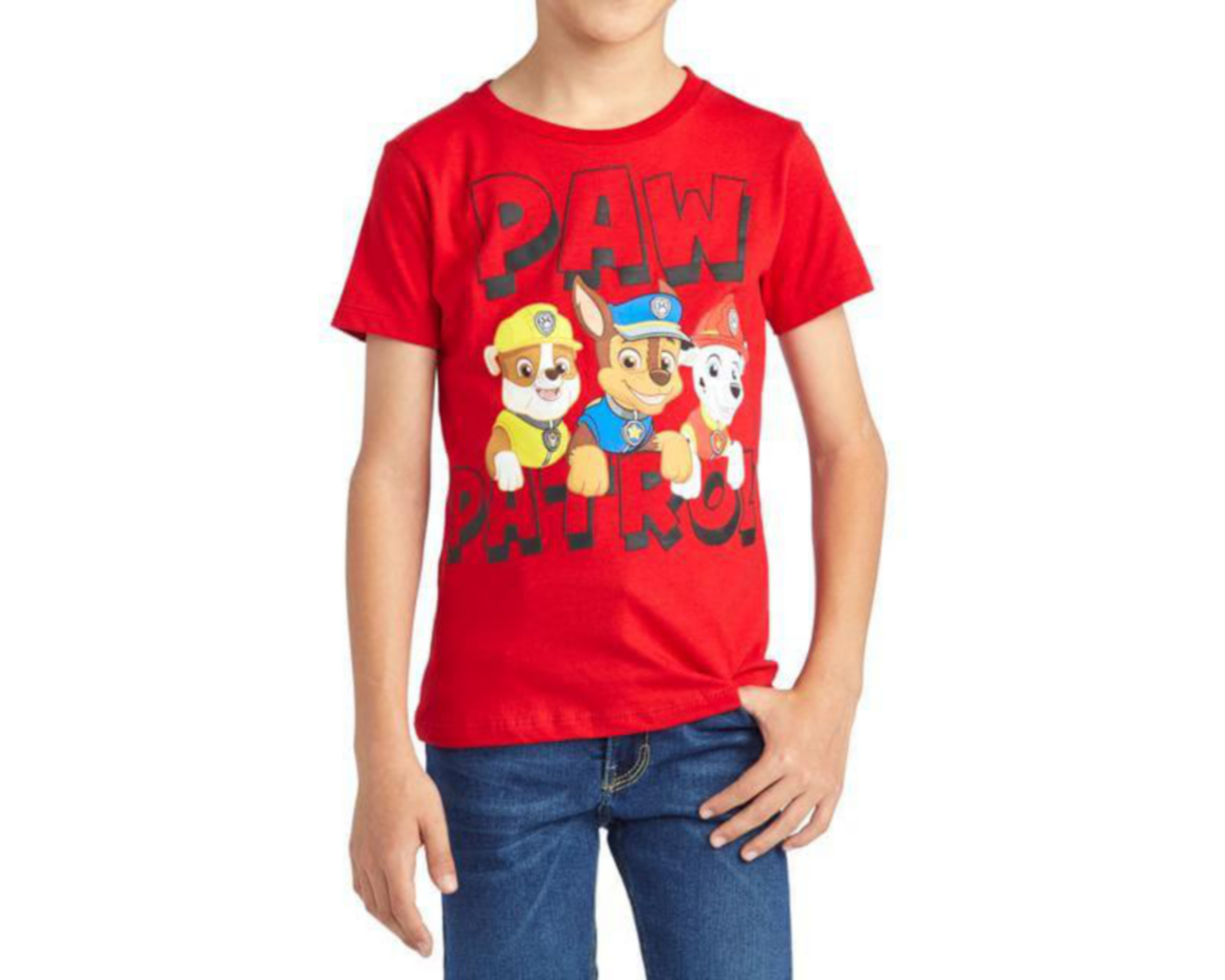 Foto 4 pulgar | Playera Paw Patrol color Rojo para Niño