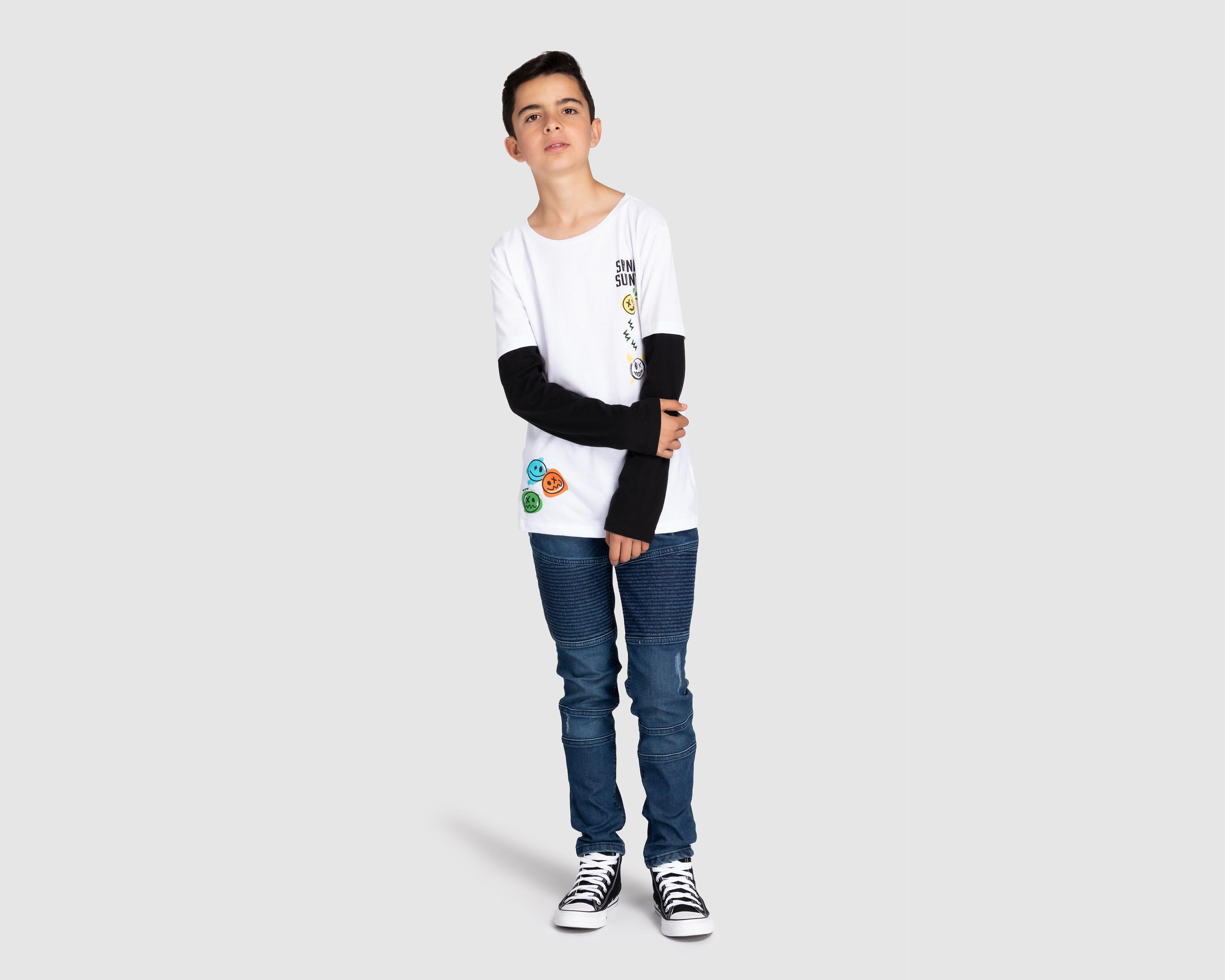 Foto 3 pulgar | Playera Neo*City Estampada Juvenil