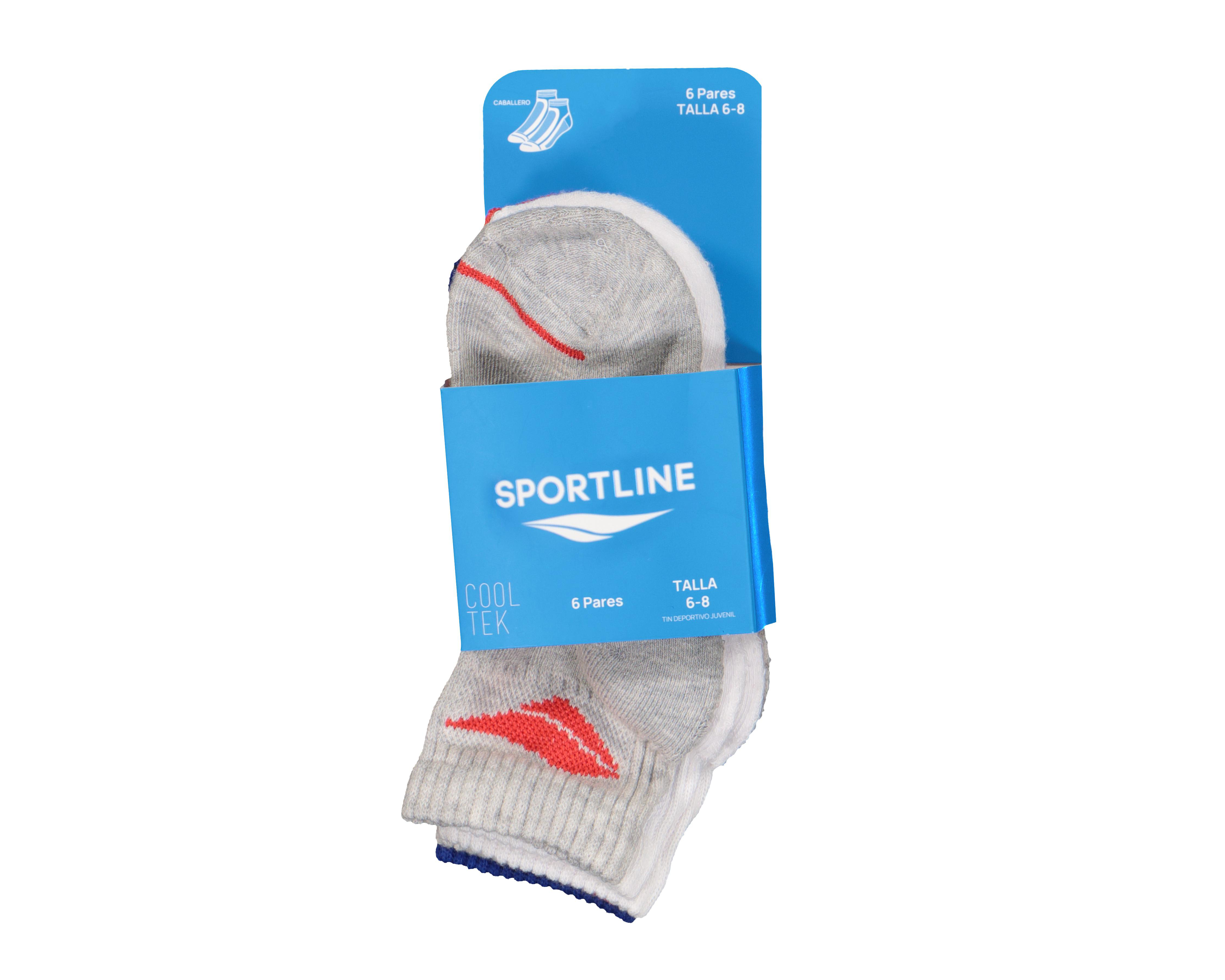 Foto 4 pulgar | Calcetas Deportivas Cortas Sportline para Niño 6 Pares