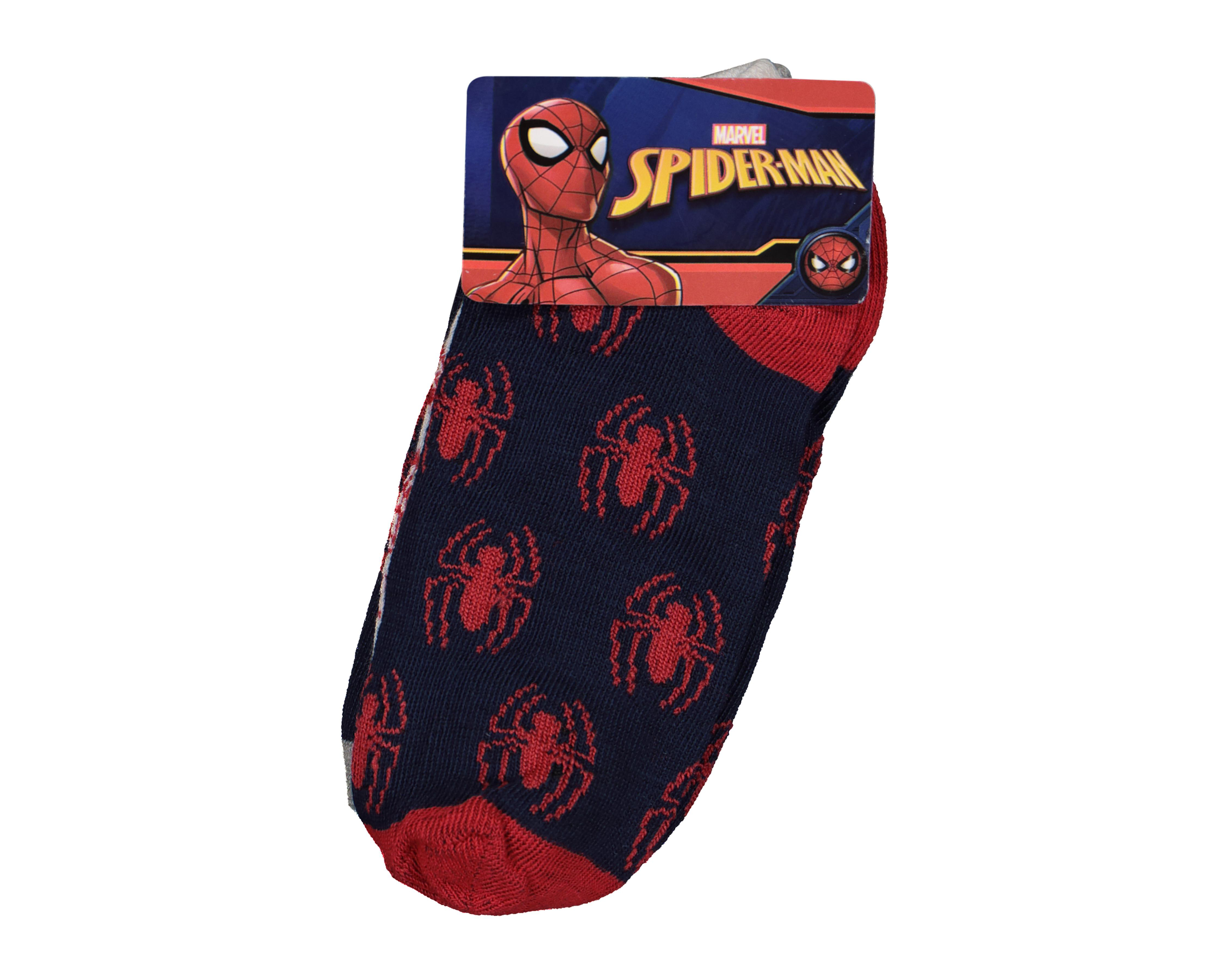 Foto 4 pulgar | Calcetas Cortas Marvel Spider-Man para Niño 4 Pares