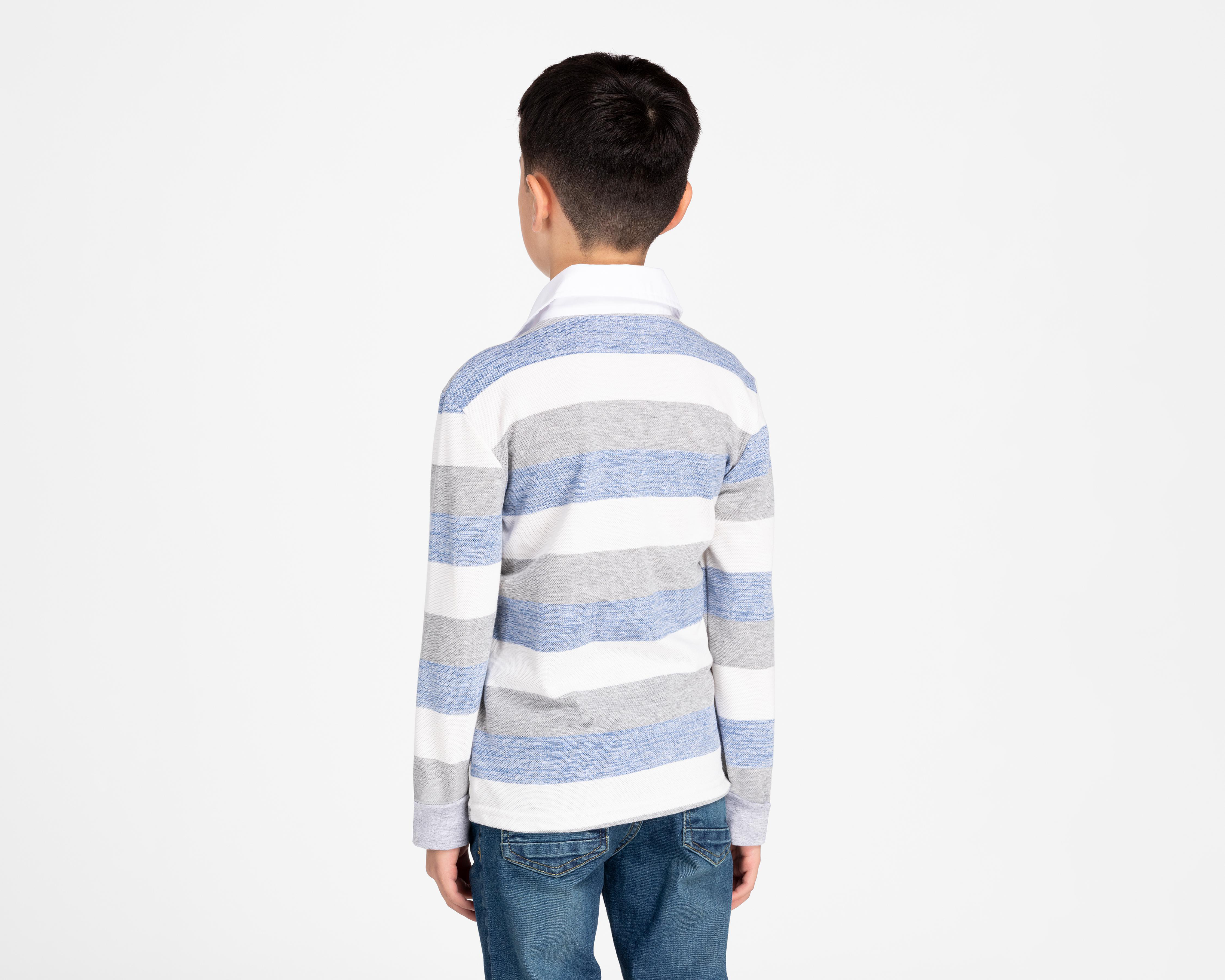 Foto 4 pulgar | Playera Refill de Rayas para Niño