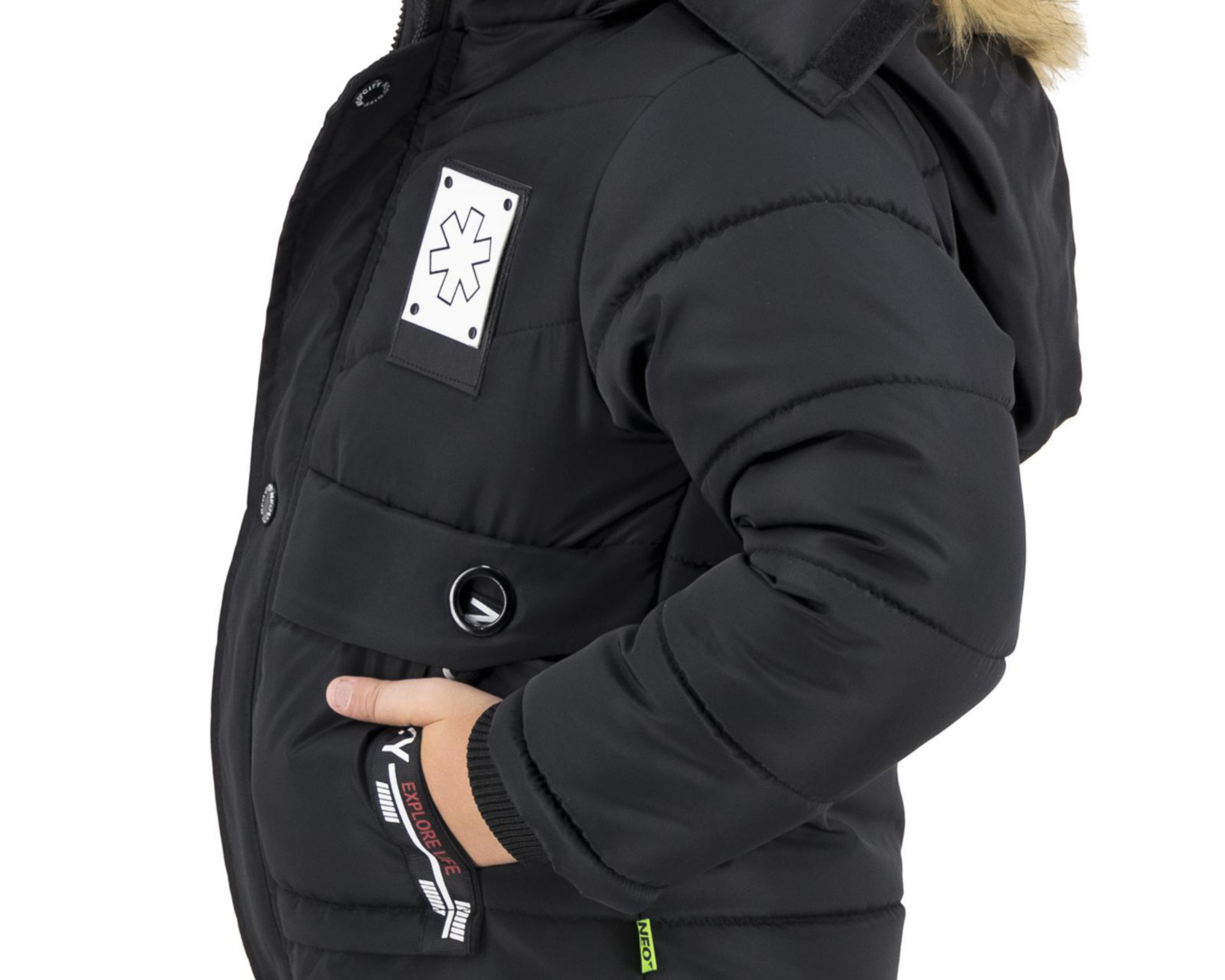 Foto 5 pulgar | Chamarra Neo*City con Gorro para Niño