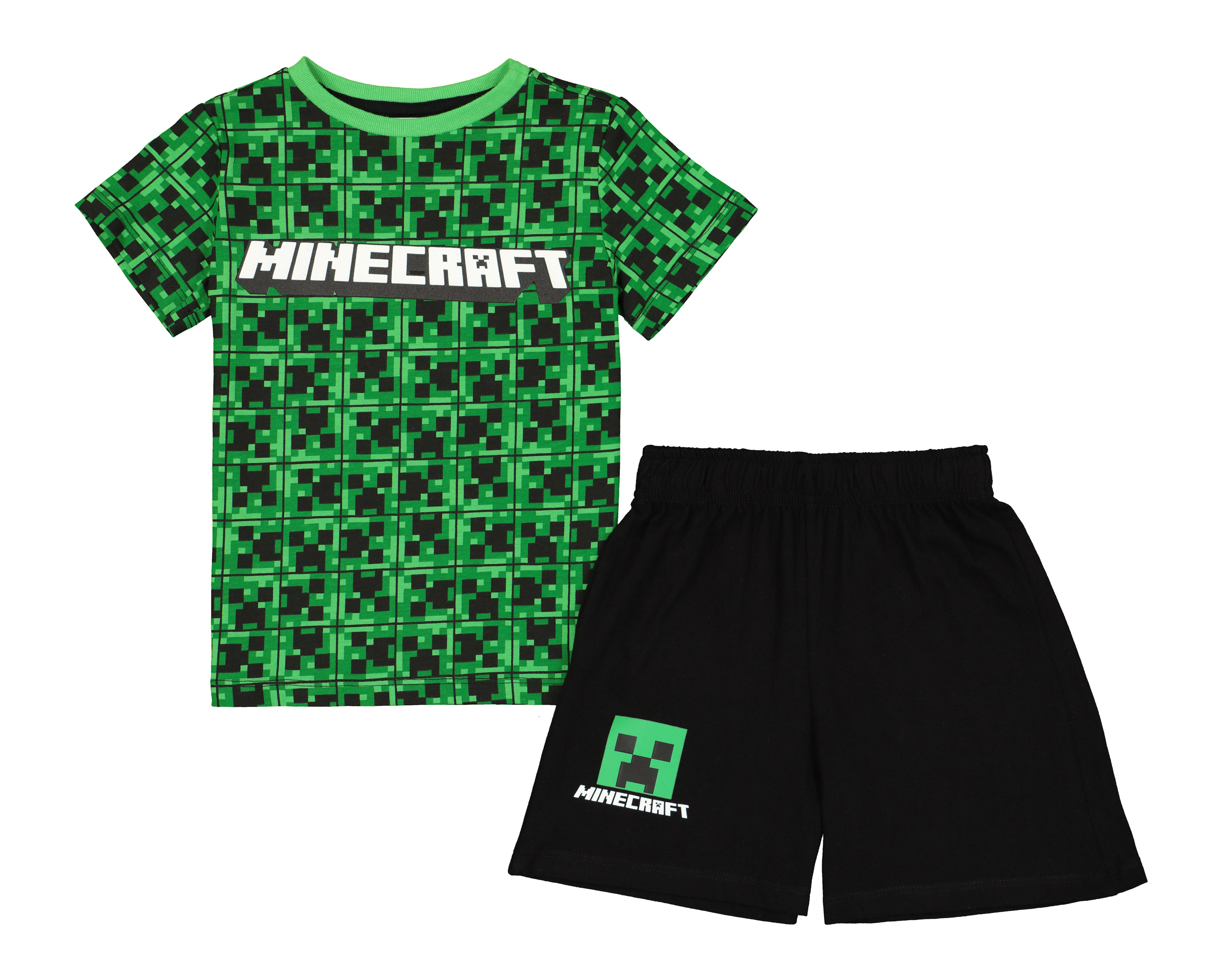 Conjunto con Short Minecraft Creeper 2 Piezas