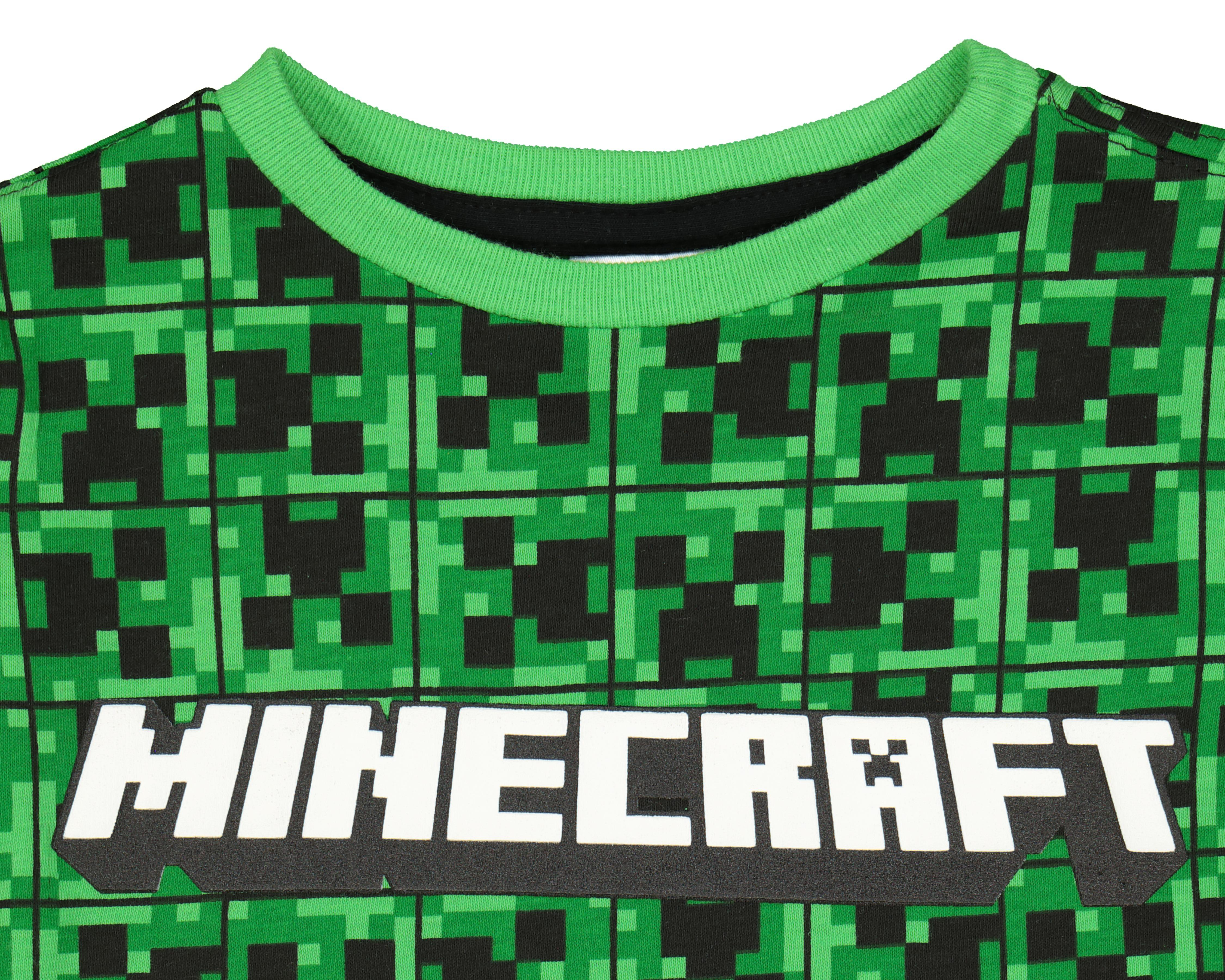 Foto 4 pulgar | Conjunto con Short Minecraft Creeper 2 Piezas