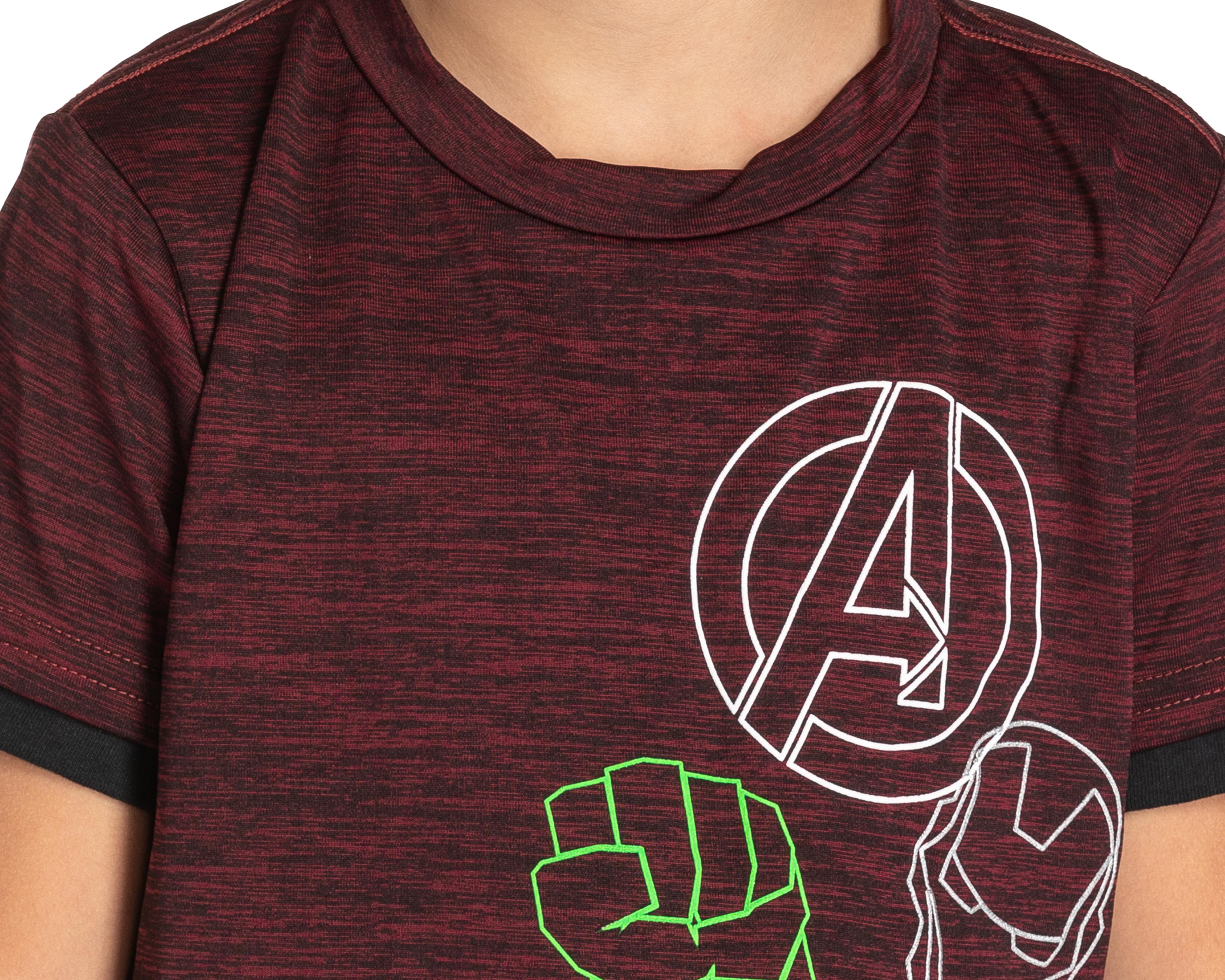Foto 4 pulgar | Conjunto con Short de Algodón Marvel Avengers Manga Corta 2 Piezas