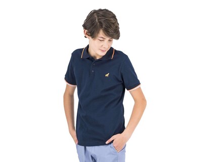 Foto 1 | Playera Polo Refill Azul Marino Juvenil