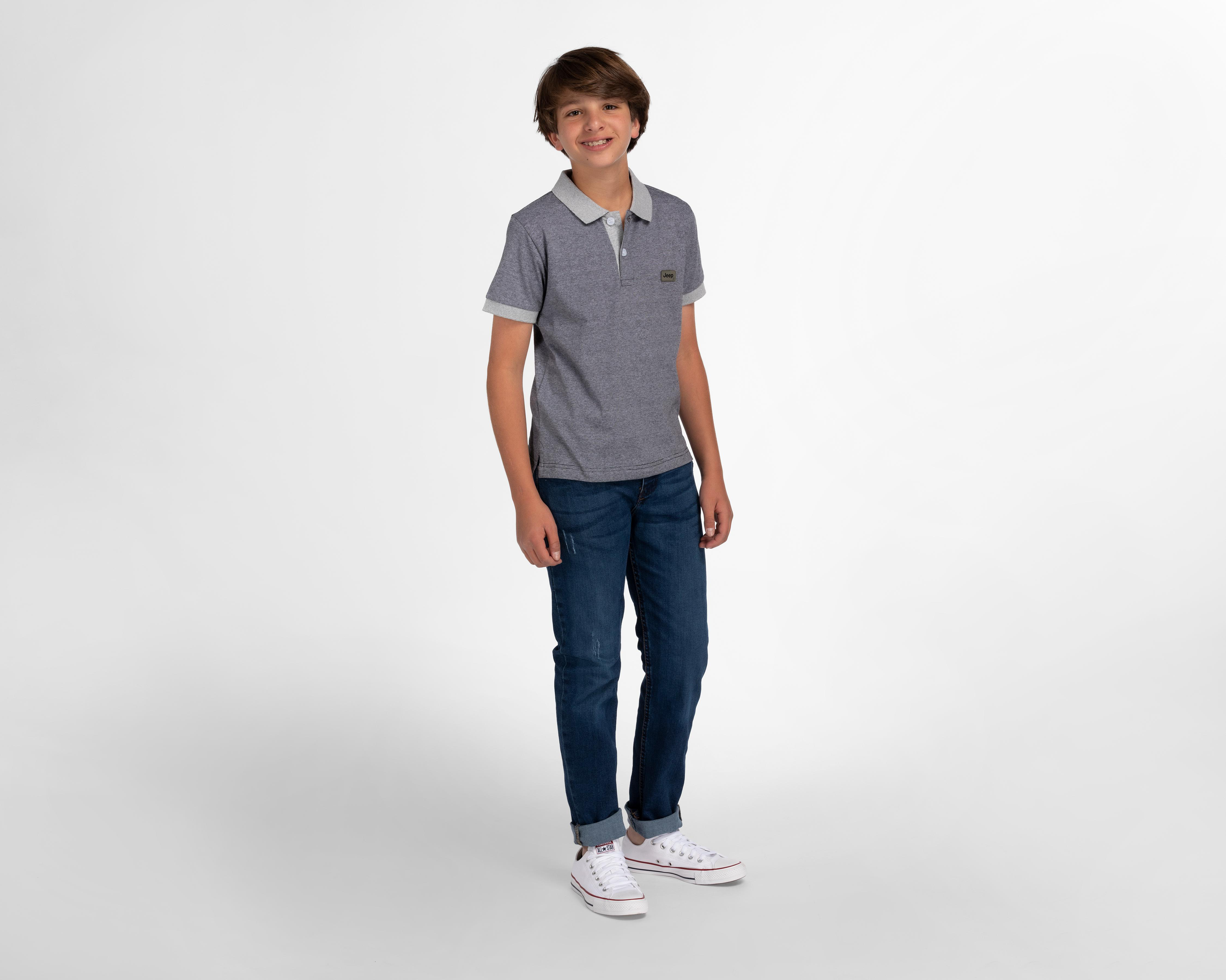 Foto 4 pulgar | Playera Jeep Manga Corta Juvenil