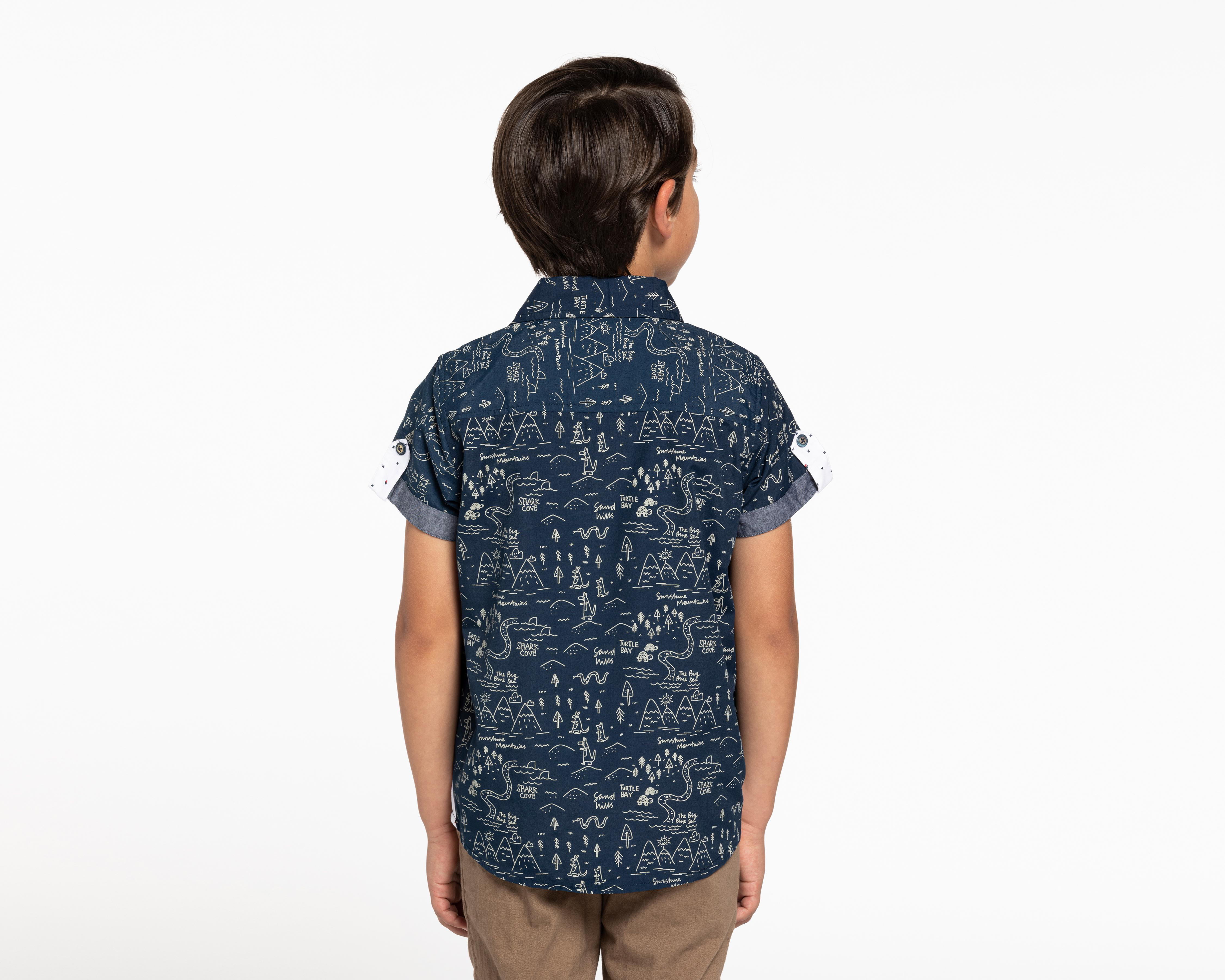 Foto 3 pulgar | Camisa Refill Manga Corta Estampada para Niño