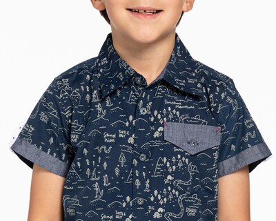 Foto 3 | Camisa Refill Manga Corta Estampada para Niño