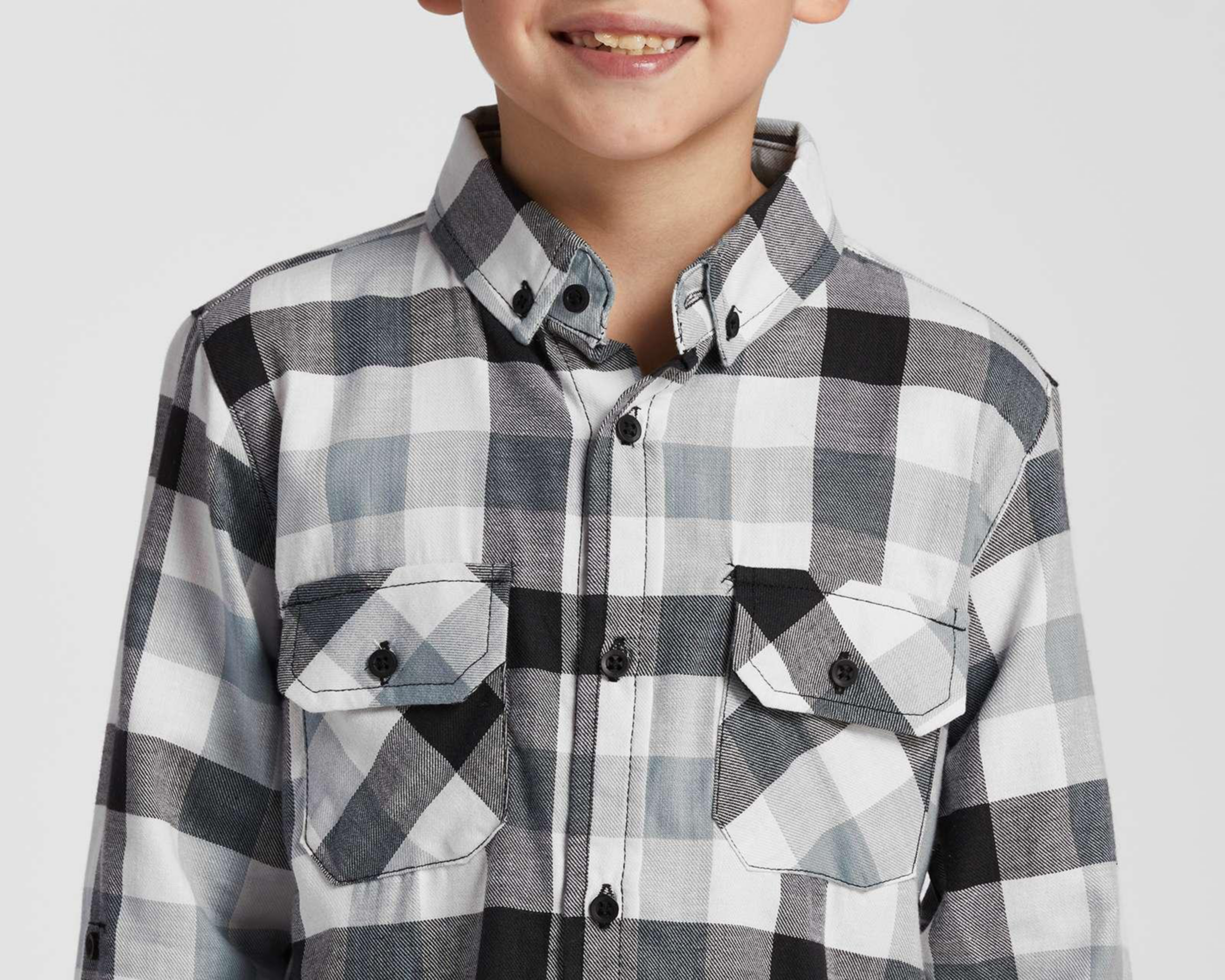 Foto 4 pulgar | Camisa Refill Manga Larga de Cuadros para Niño