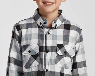 Foto 3 | Camisa Refill Manga Larga de Cuadros para Niño